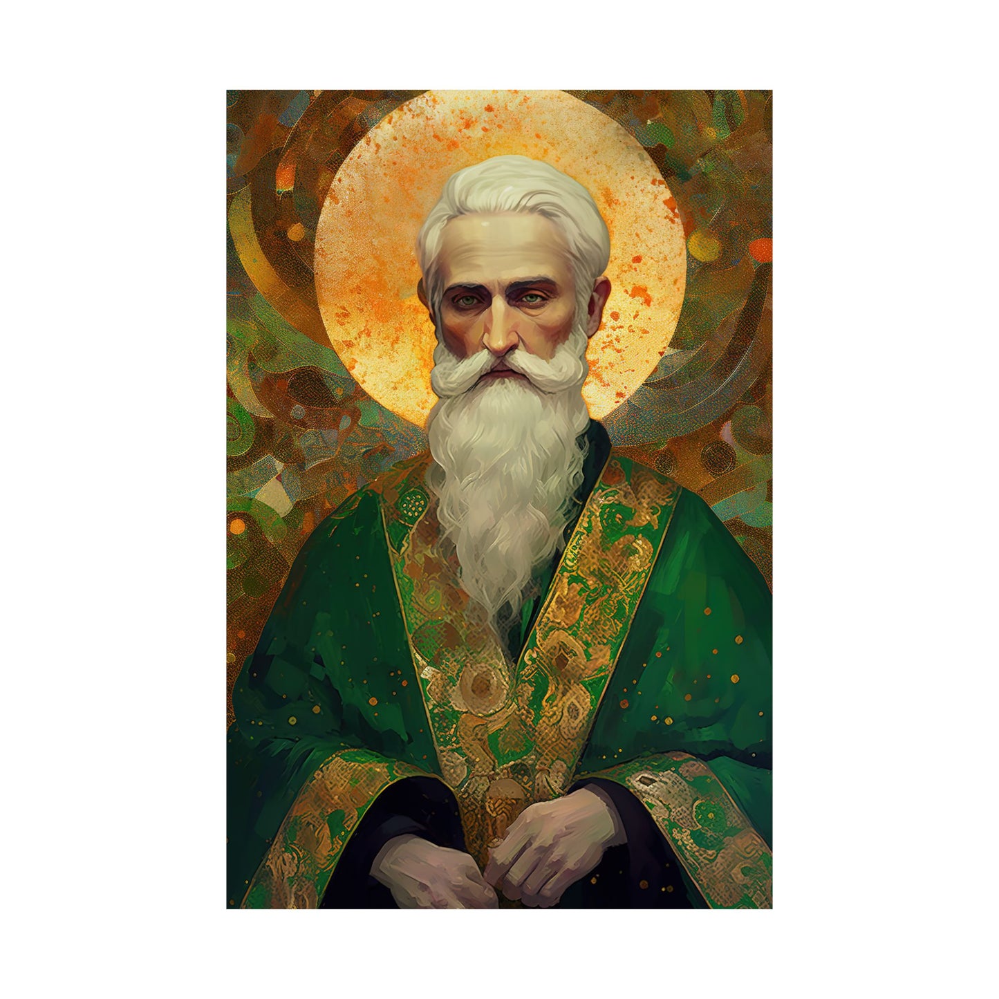 Saint Patrick Print - Sanctified Souls Print - Multiple Sizes - Premium Matte Vertical Posters