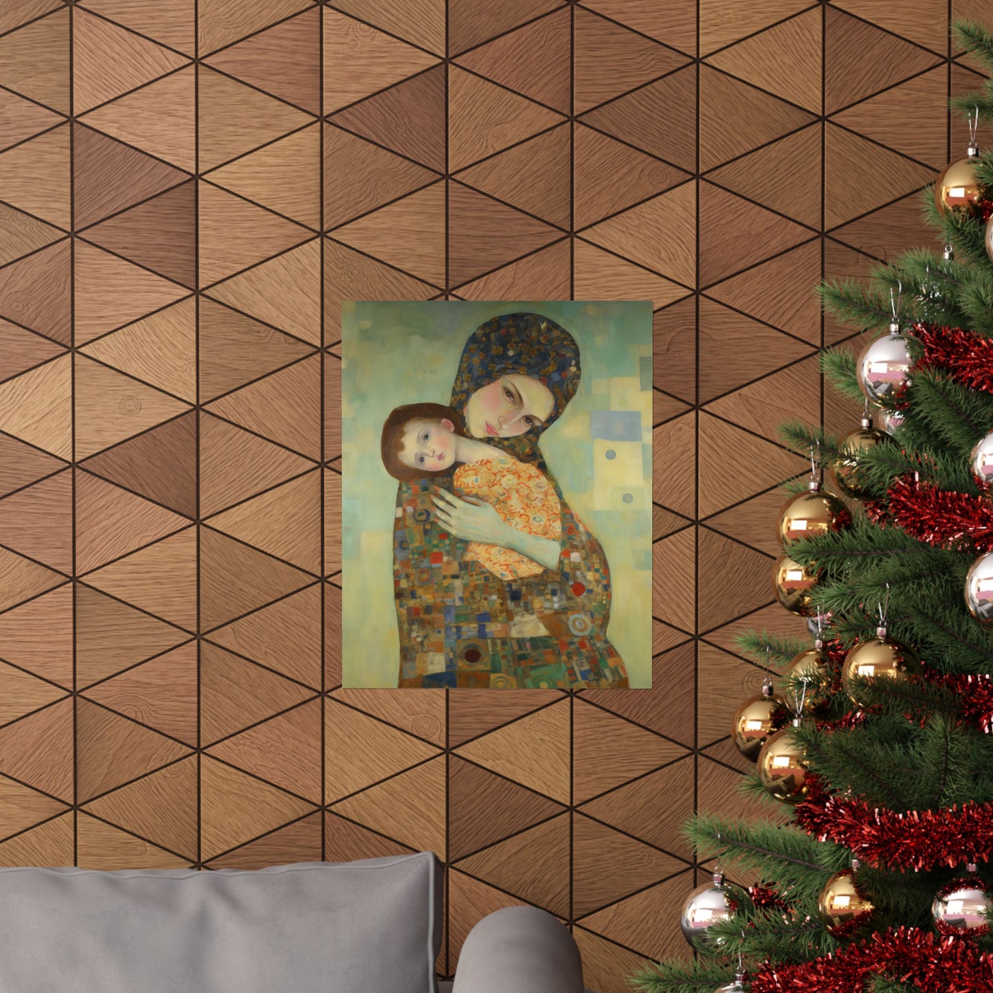 Cherished Blessing - Mary with Her Son - Catholic Art Print - Multiple Sizes - Premium Matte Vertical Posters - Christ Child