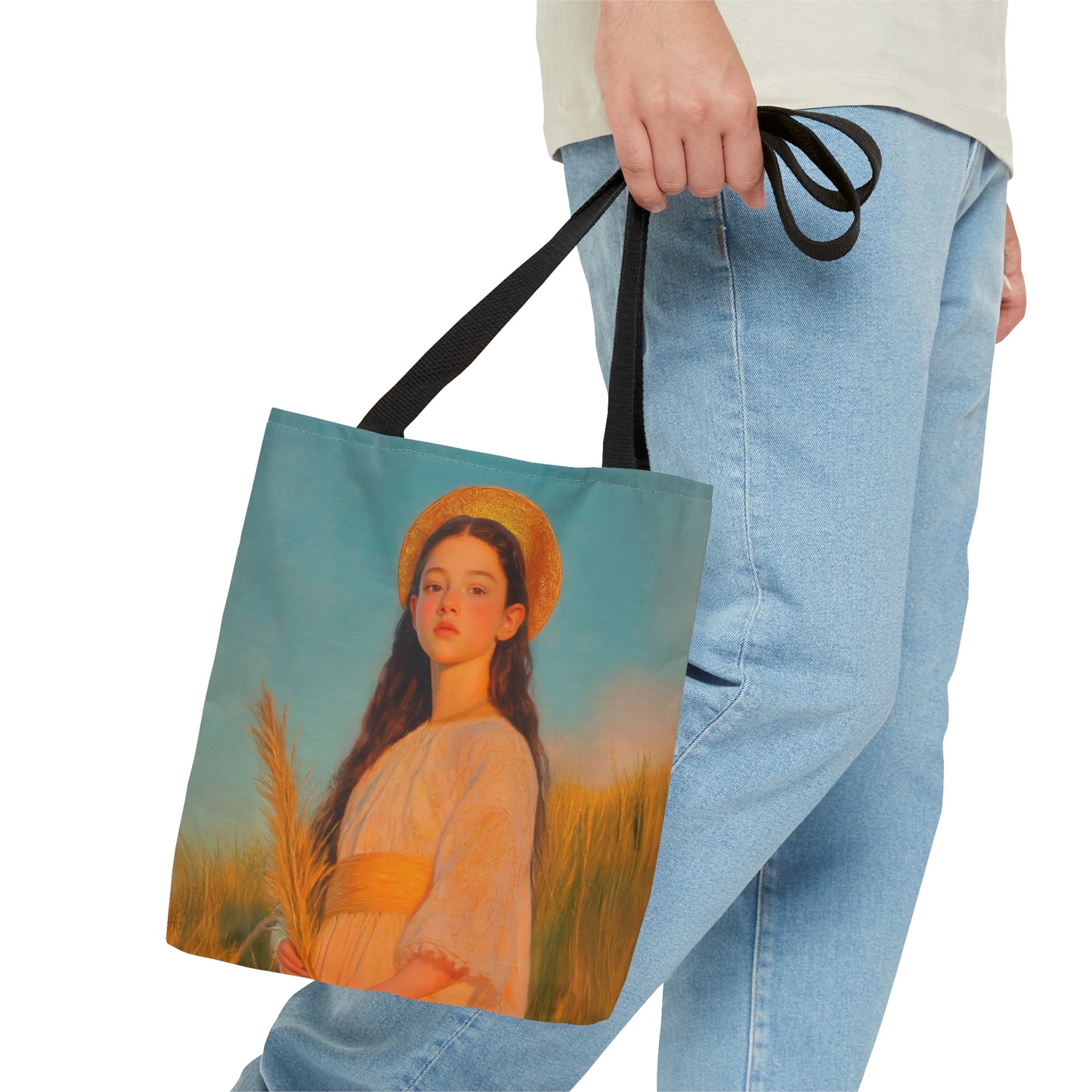 Saint Faith - Tote Bag - Large Medium Small Faith Art Bag - Bible Study Faith Purse - Double Sided Prayer Tote - Catholic Saint