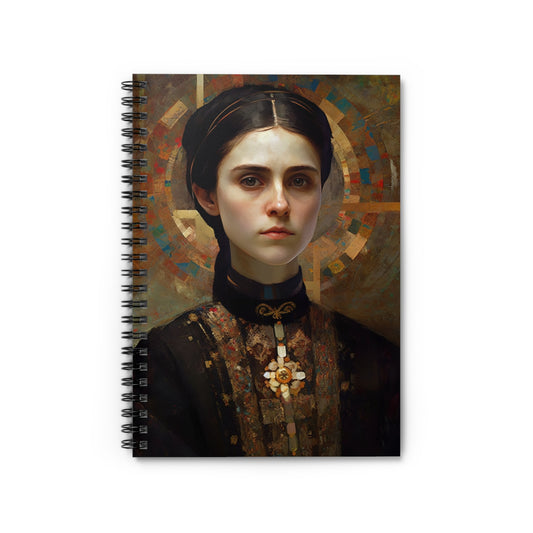 Saint Gemma Galgani Journal - Sanctified Souls Art - Religious Based Notebook - Spiral Notebook - Ruled Line