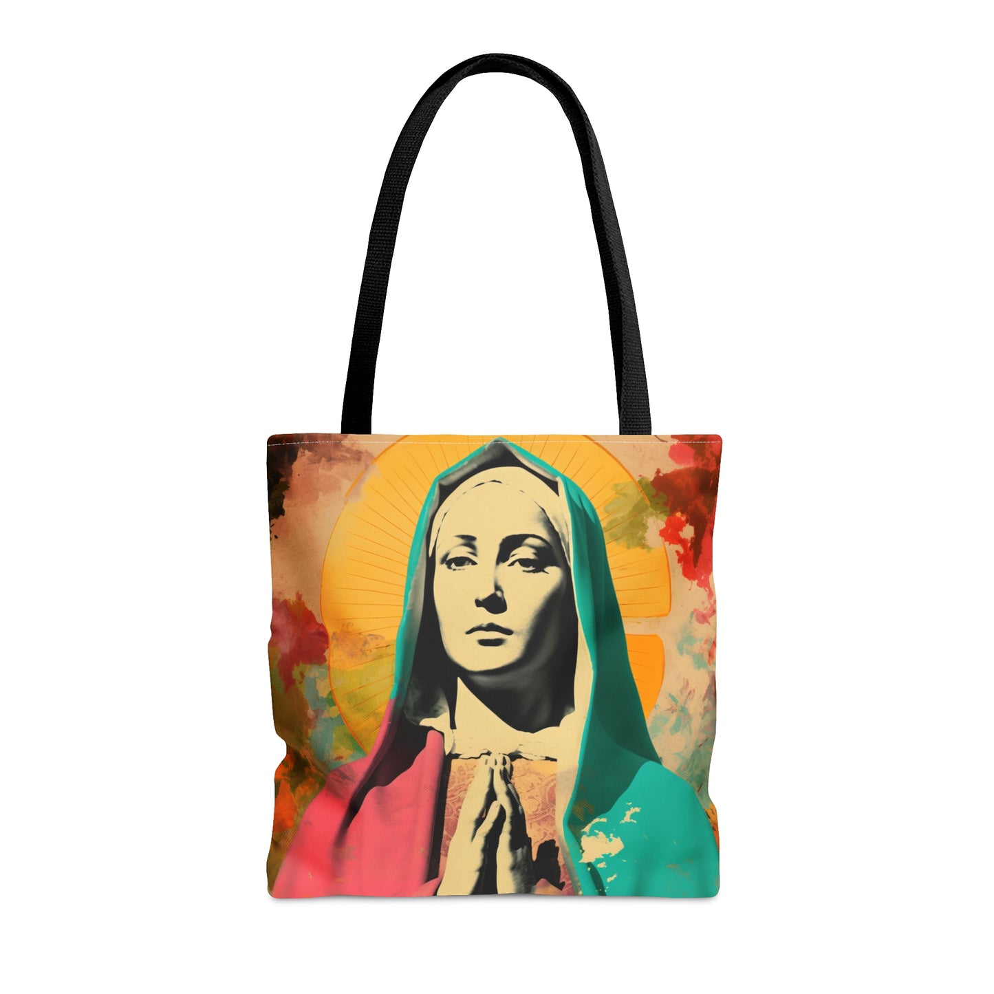 Mary Mother of God Tote Bag - Catholic faith inspired carry-all purse - day to day bag - Mary the Blessed Virgin - Double Sided