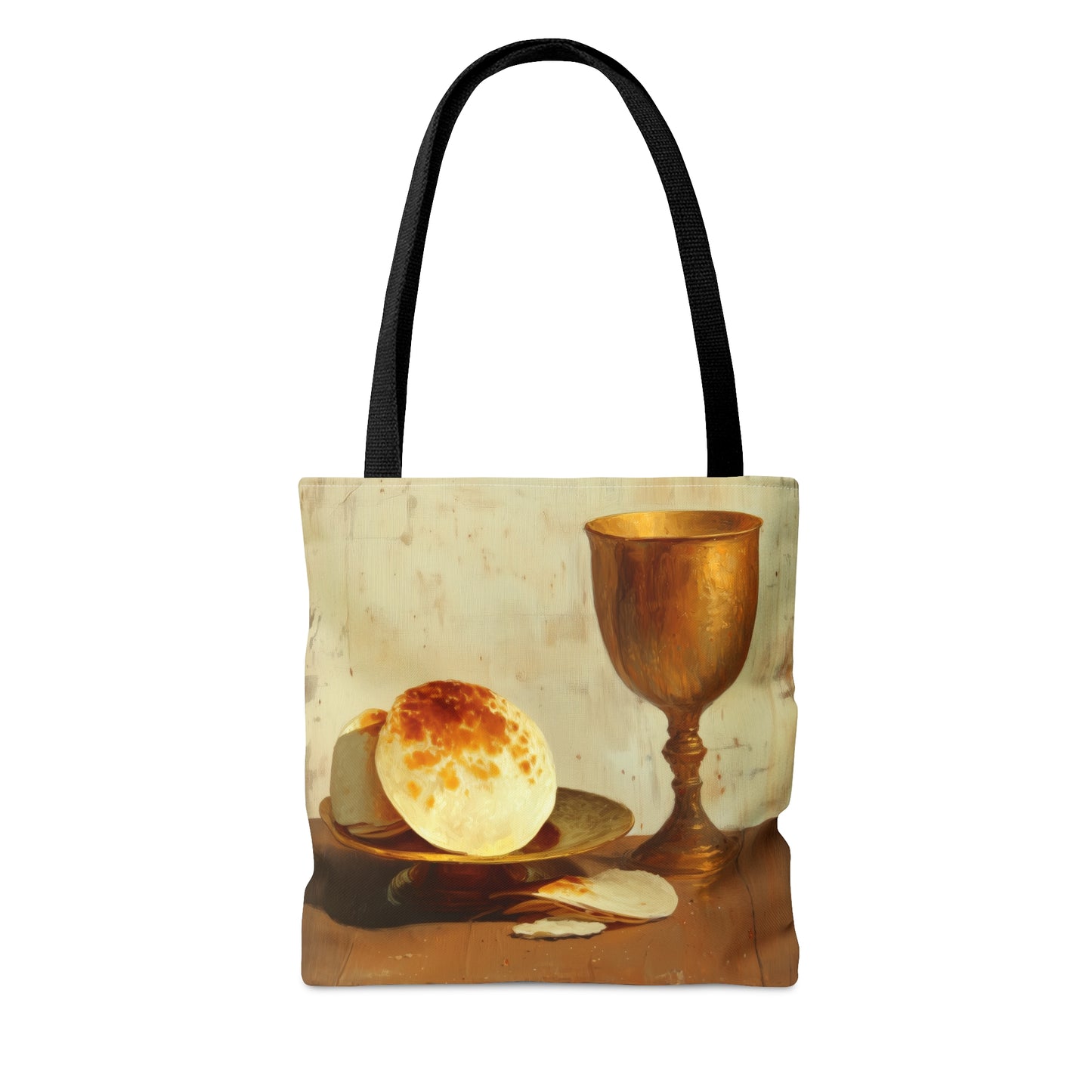 Cup of Sorrows, Bread of Life Tote Bag - Large Medium Small Faith Art Bag - Catholic Faith Purse - Double Sided