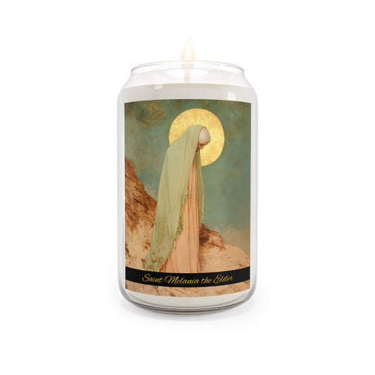 Saint Melania the Elder - Desert Mother - Scented Prayer Candle, 13.75oz - Tall Size - Religious Prayer Candle