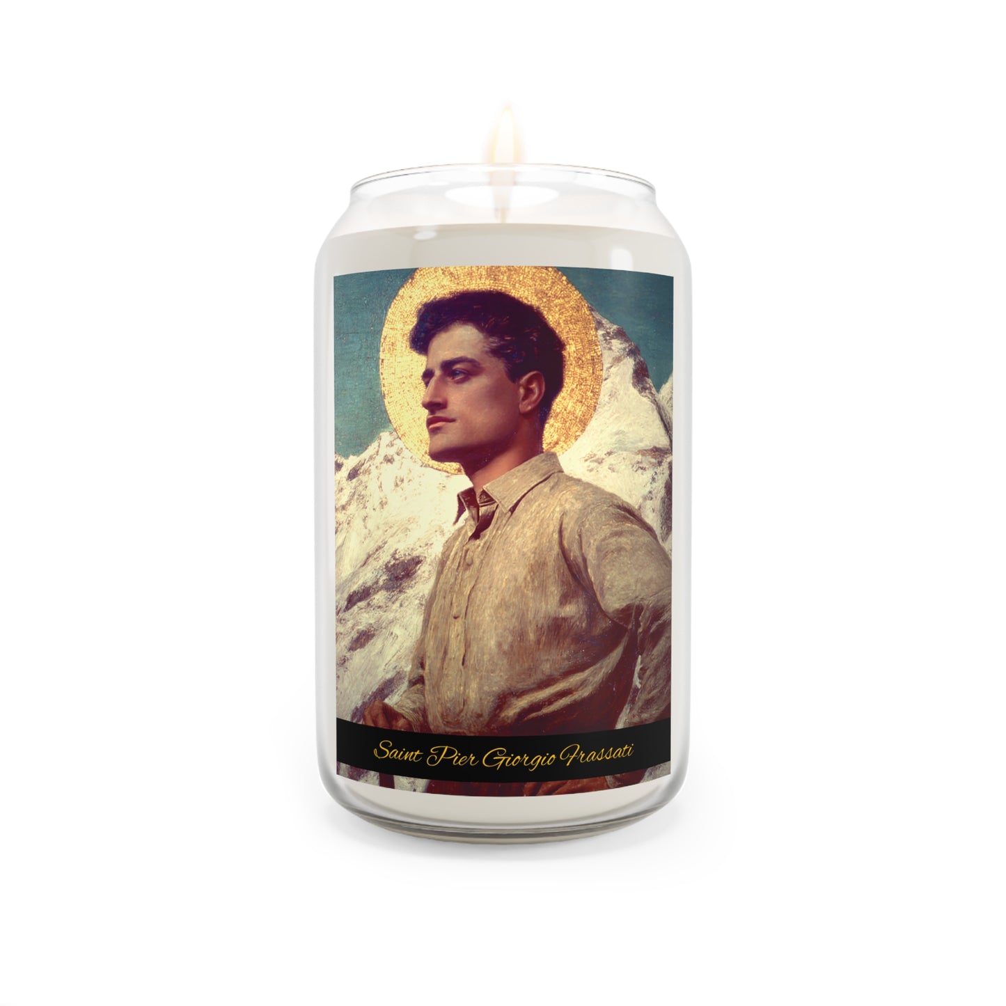 Saint Pier Giorgio Frassati - Scented Prayer Candle, 13.75oz -  Candle - Catholic Art - prayer room Scented Candle - Religious Saint