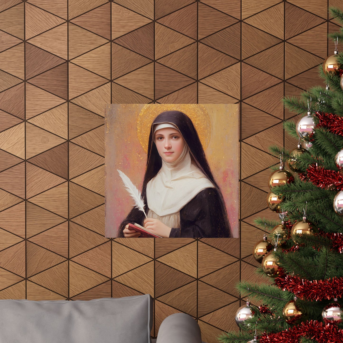 Saint Mechtildis / Mechtide of Hefta / Mechthild of Hackeborn - Sanctified Souls Print - Multiple Sizes - Premium Matte Vertical Posters