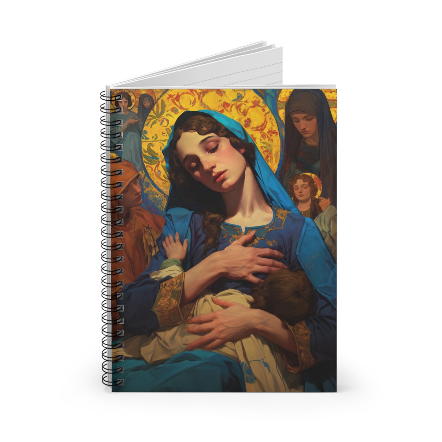 Mary - Mother of all mothers - Sanctified Souls Art - Religious - Spiral Notebook - Ruled Line - Catholic Religious art - Holy Mary Art