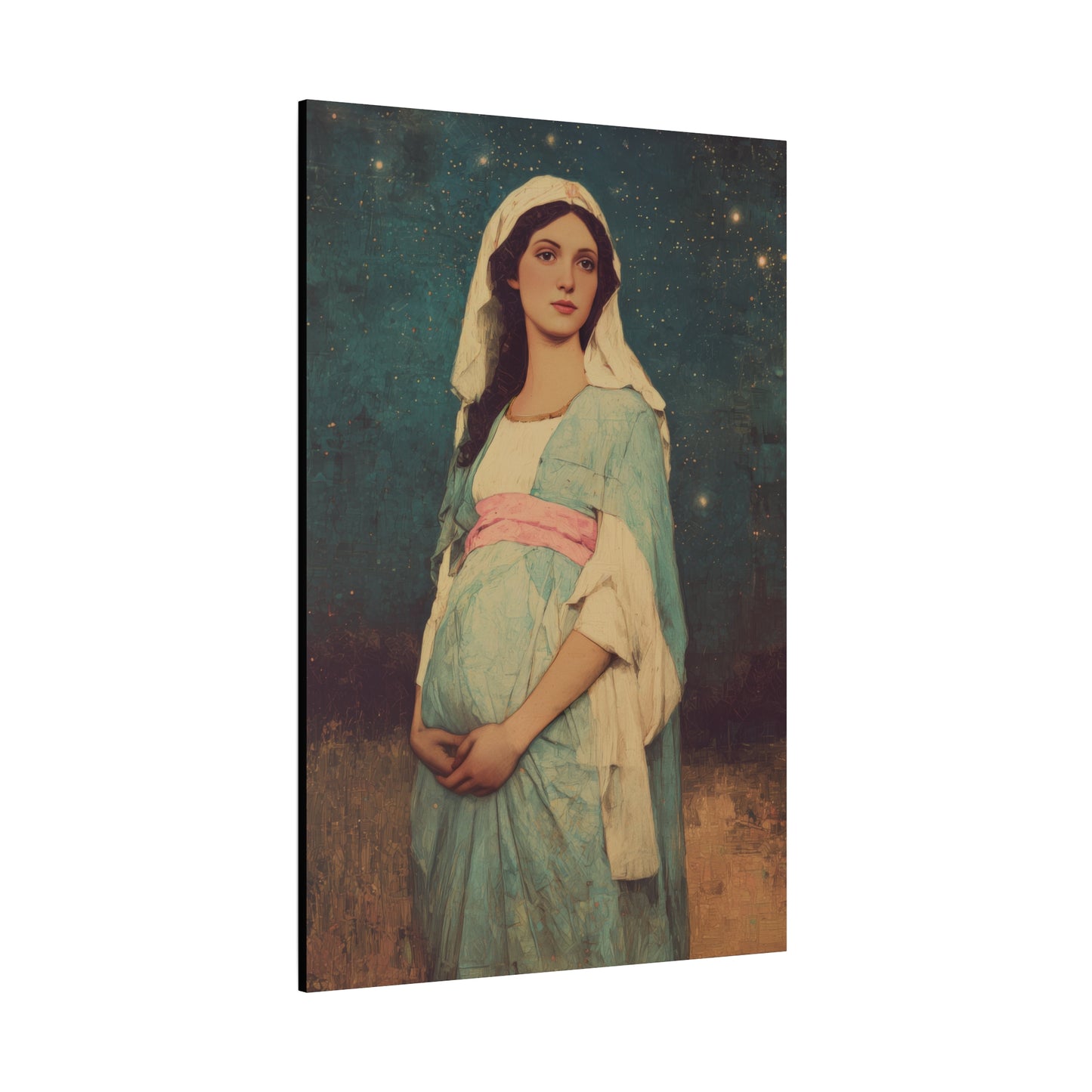 Our Lady of 'O' - Our Lady of Expectation - Mother Mary - Marian Art - Gallery Wrapped Canvas - Print - Catholic Art Print