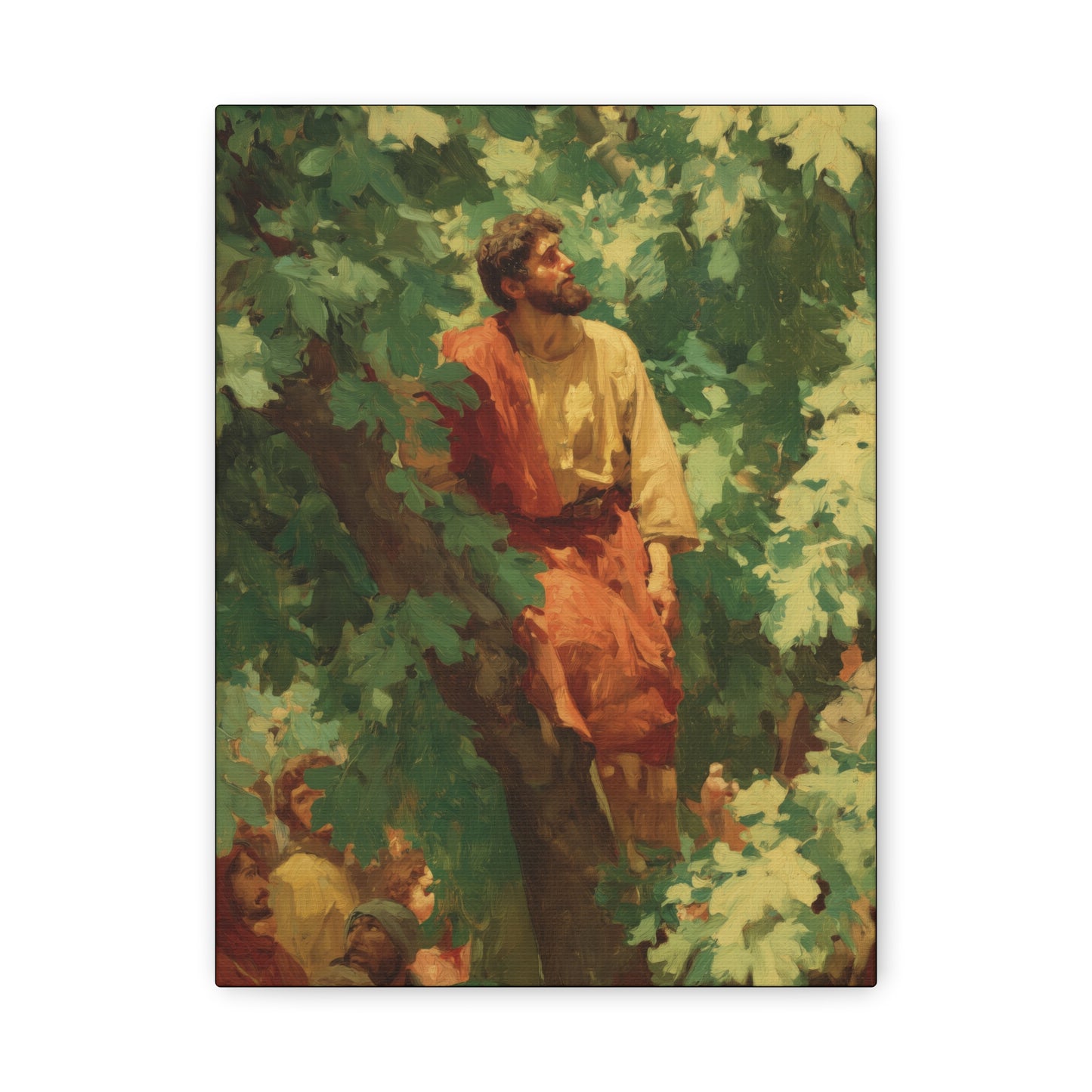 Zacchaeus - Gallery Wrapped Canvas - Print - Religious Art for your Home - Catholic Art Print