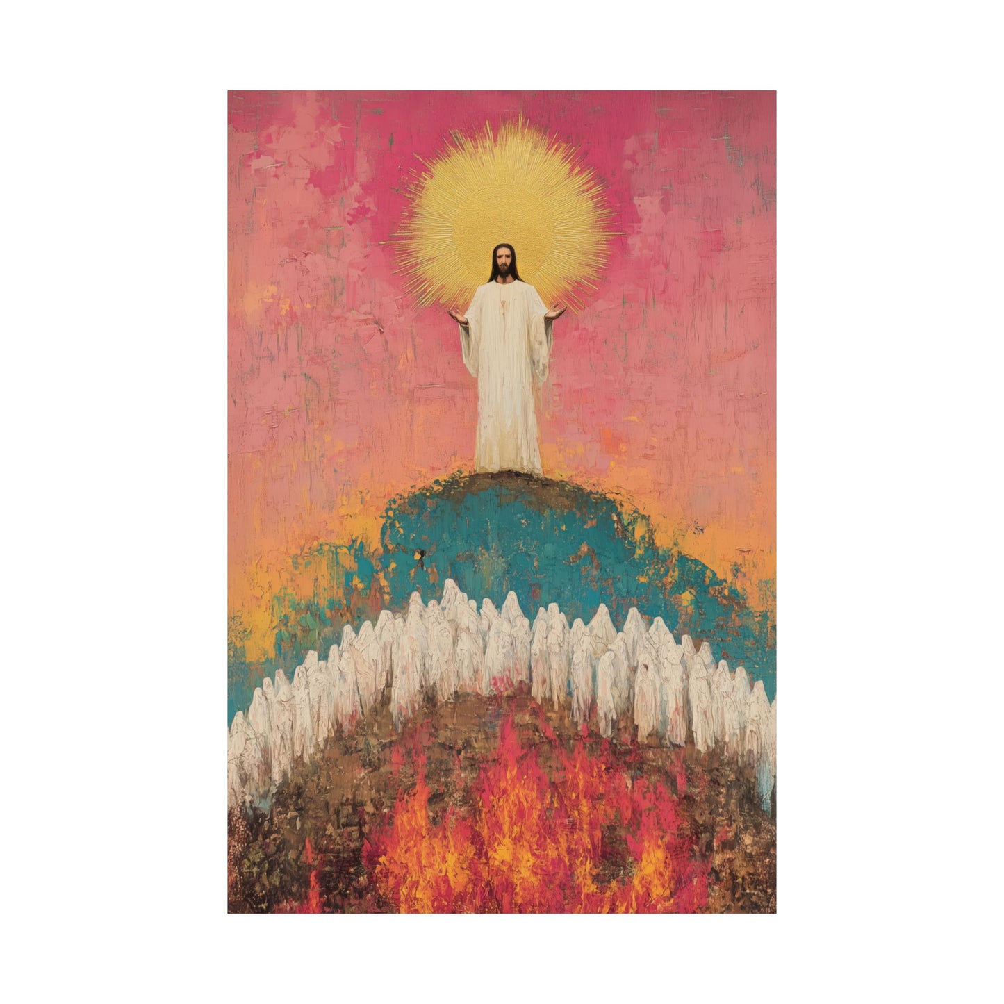 Light Pierced the Abyss - Sanctified Souls Print - Multiple Sizes - Premium Matte Vertical Posters - Catholic