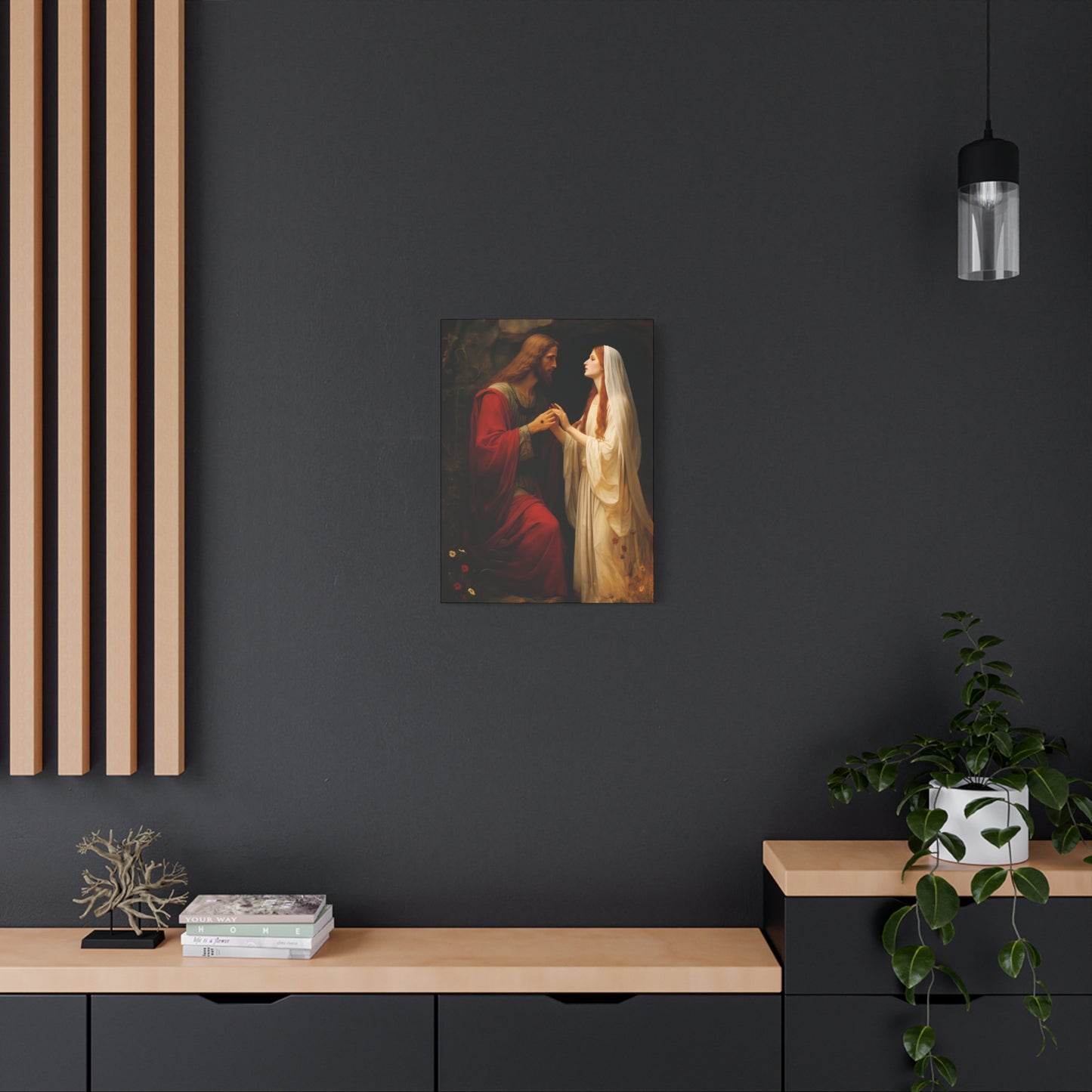 Revelation of Redemption Mary Magdalene and the Risen Christ - Gallery Wrapped Canvas - Sanctified Souls Print - Religious Art for your Home