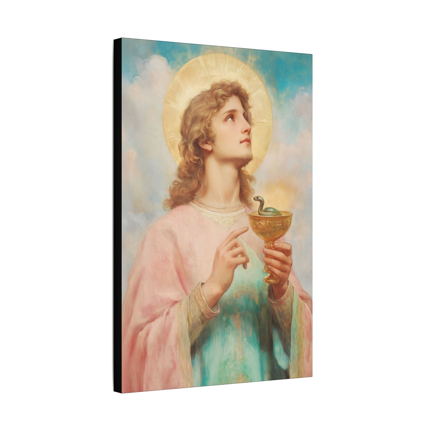 Saint John the Apostle Wrapped Canvas Print - Multiple Sizes - Catholic Home art Matte Canvas, Stretched - Disciple Print
