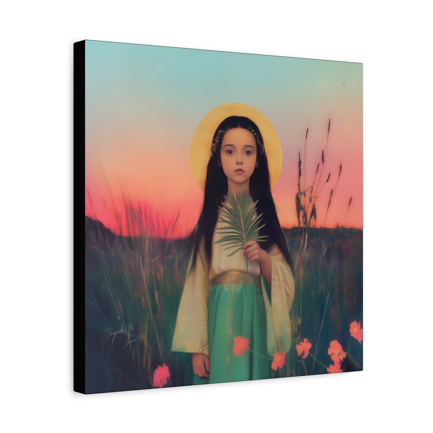 Saint Charity - Multiple Sizes - Catholic Home art - Museum Wrapped Canvas - Sanctified Souls Print - Martyr Saint