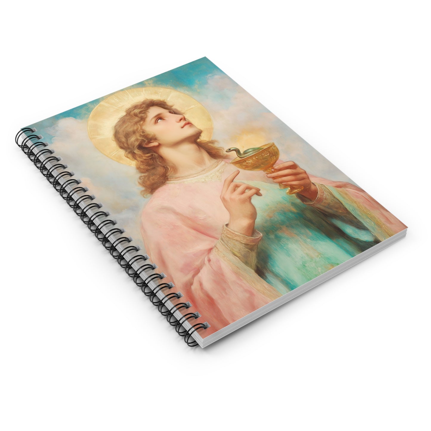 Saint John the Apostle Journal - Sanctified Souls Art - Religious Based Notebook - Spiral Notebook - Ruled Line