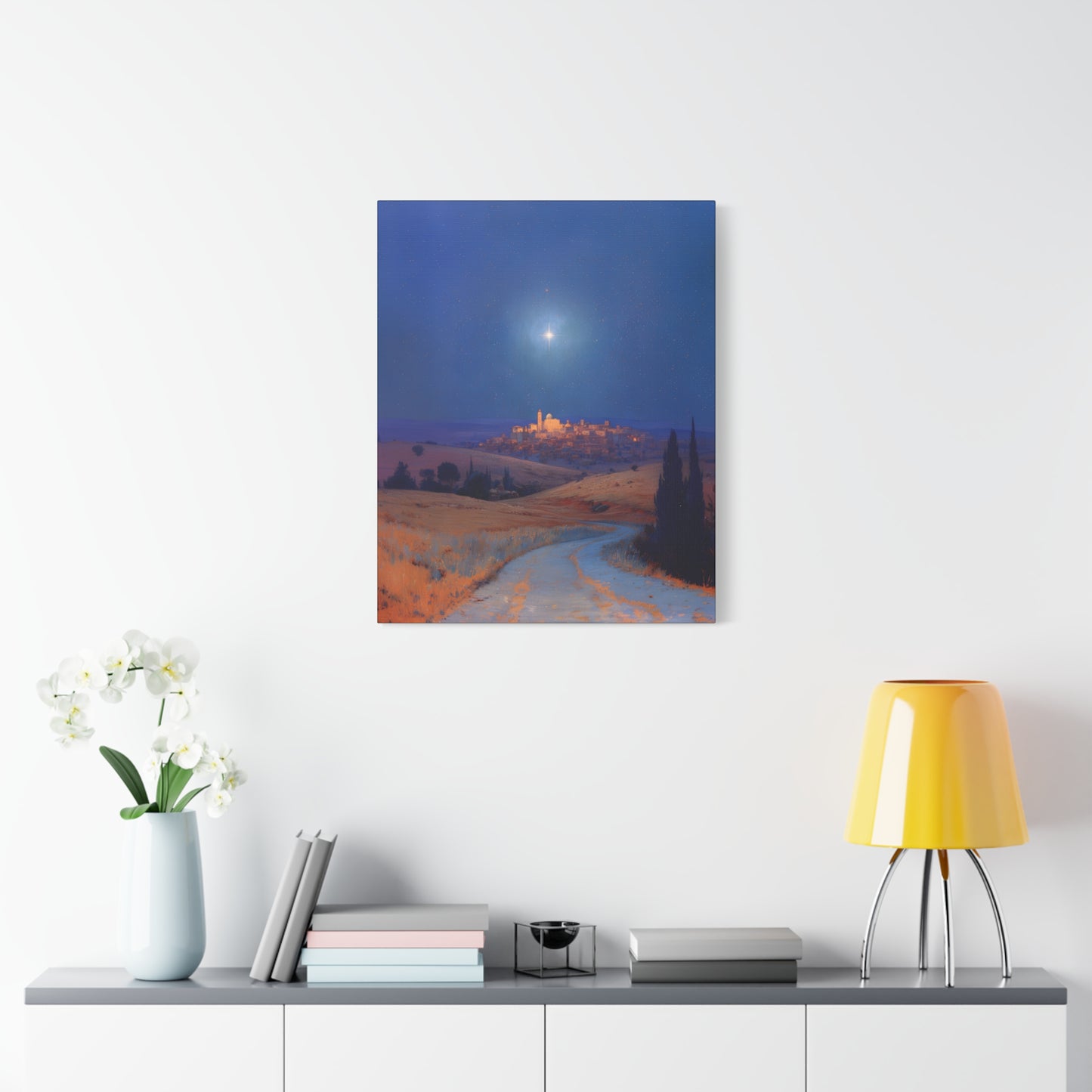 Bethlehem Wrapped in the Light of His Coming - Gallery Wrapped Canvas - Print - Religious Art for your Home - Catholic