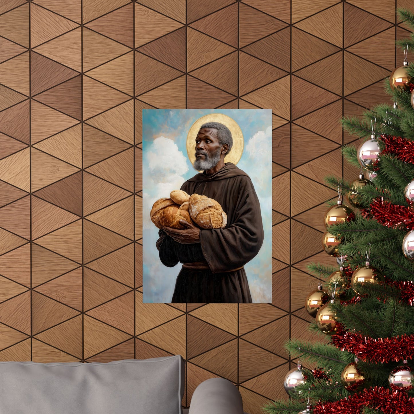 Saint Benedict the Moor  - Sanctified Souls Print - Multiple Sizes - Premium Matte Vertical Posters - Catholic Fine Art Print