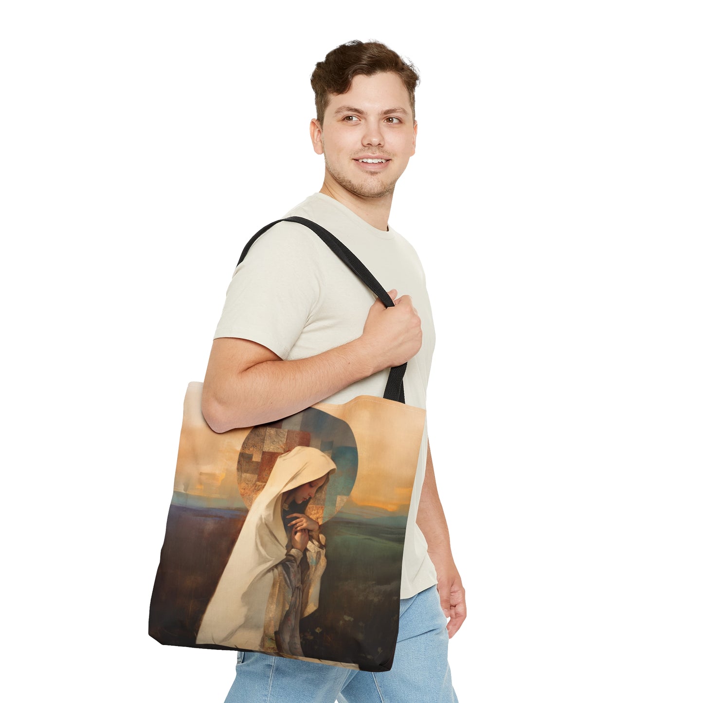 Our Lady of the Prairie - Tote Bag - Large Medium Small Faith Art Bag - Bible Study Faith Purse - Double Sided
