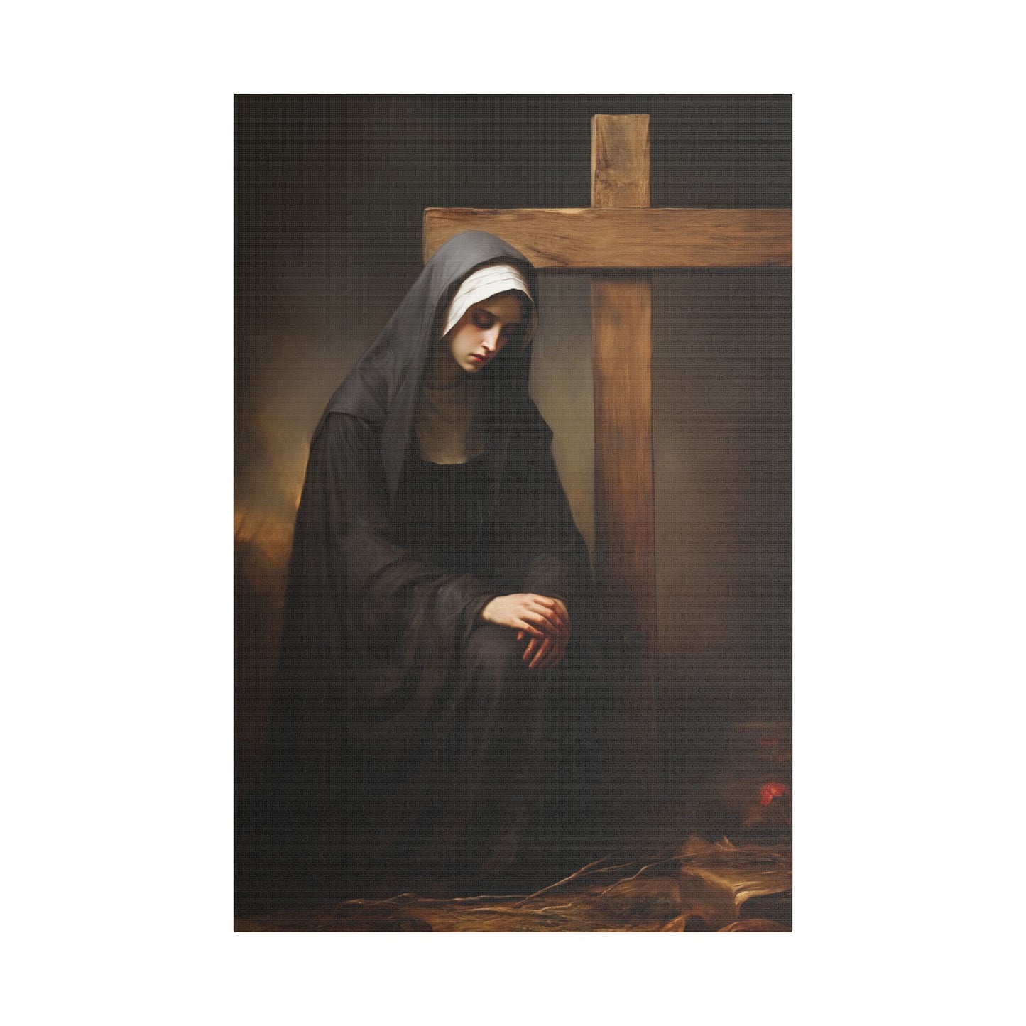Saint Clare of Montefalco Canvas Print - Multiple Sizes - Catholic Home art - Gallery Wrapped Canvas - Sanctified Souls Print
