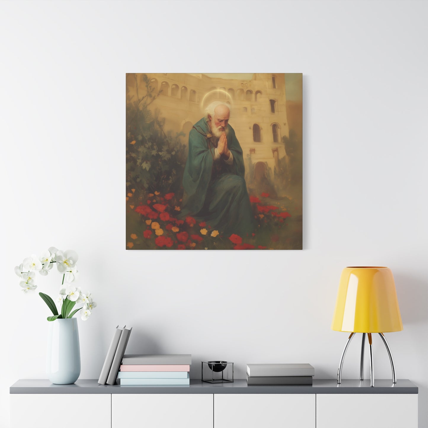 Saint Cyprian - Multiple Sizes - Catholic Home art - Museum Wrapped Canvas - Sanctified Souls Print - Catholic Martyr Art