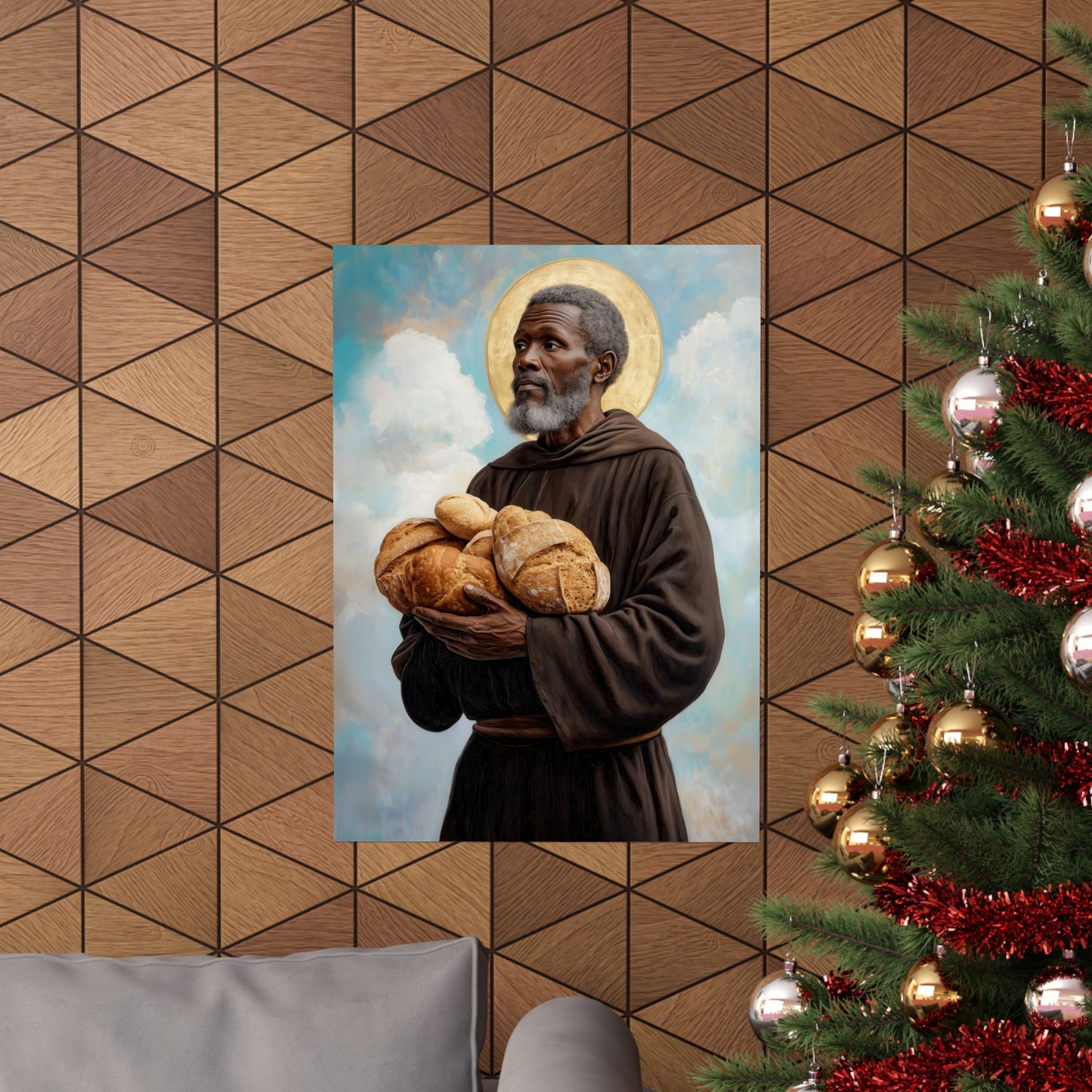 Saint Benedict the Moor  - Sanctified Souls Print - Multiple Sizes - Premium Matte Vertical Posters - Catholic Fine Art Print