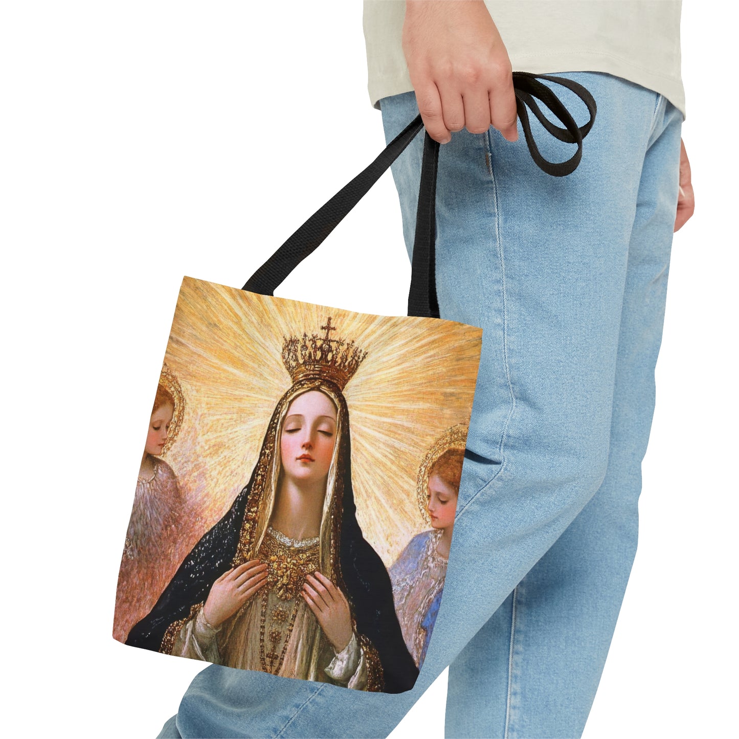 Divine Majesty: The Crowning of the Queen of Heaven Tote Bag - Large Medium Small Faith Art Bag - Catholic Faith Purse - Religious