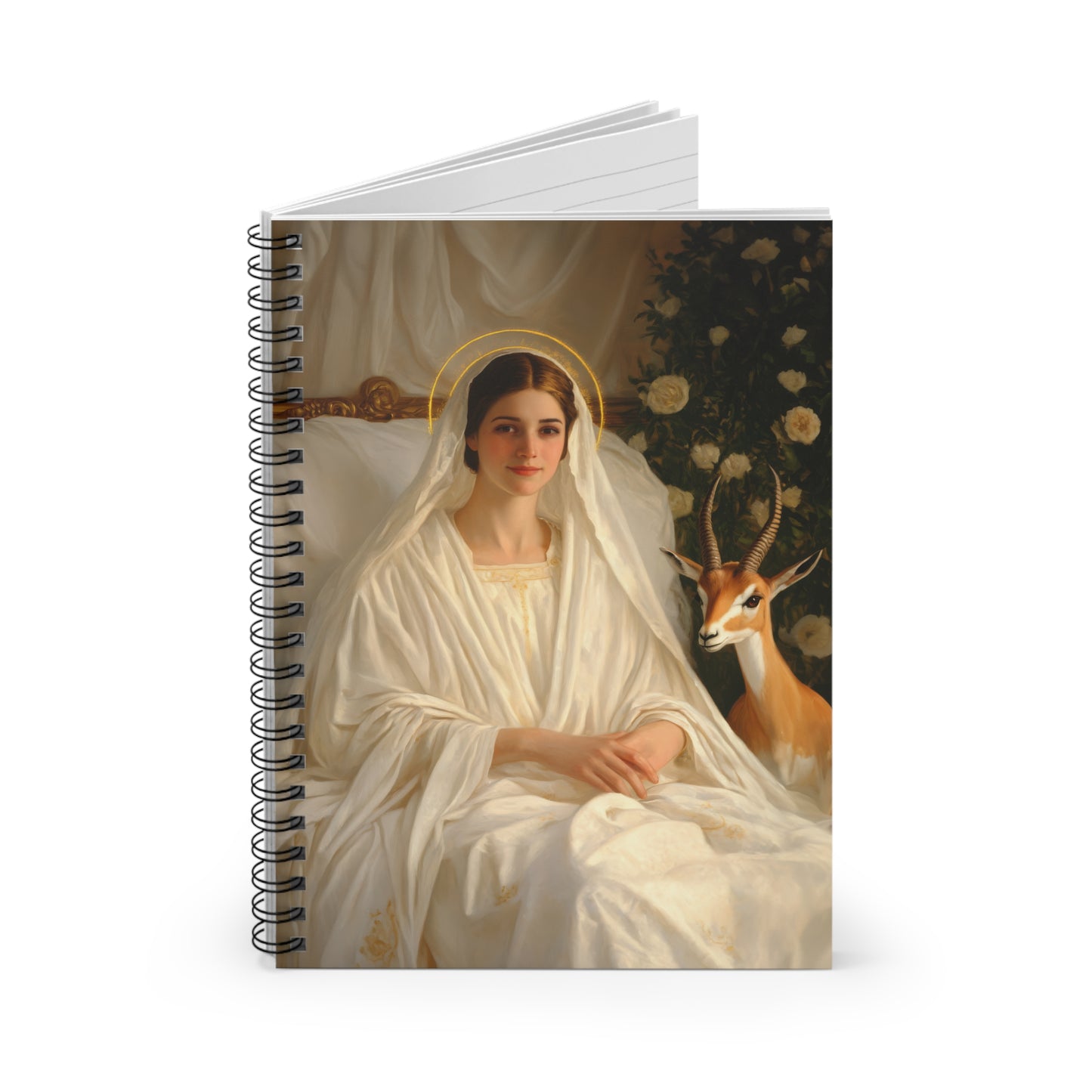 Saint Tabitha - Sanctified Souls Art - Religious - Spiral Notebook - Ruled - Catholic - Devotional Journal - Journal Diary