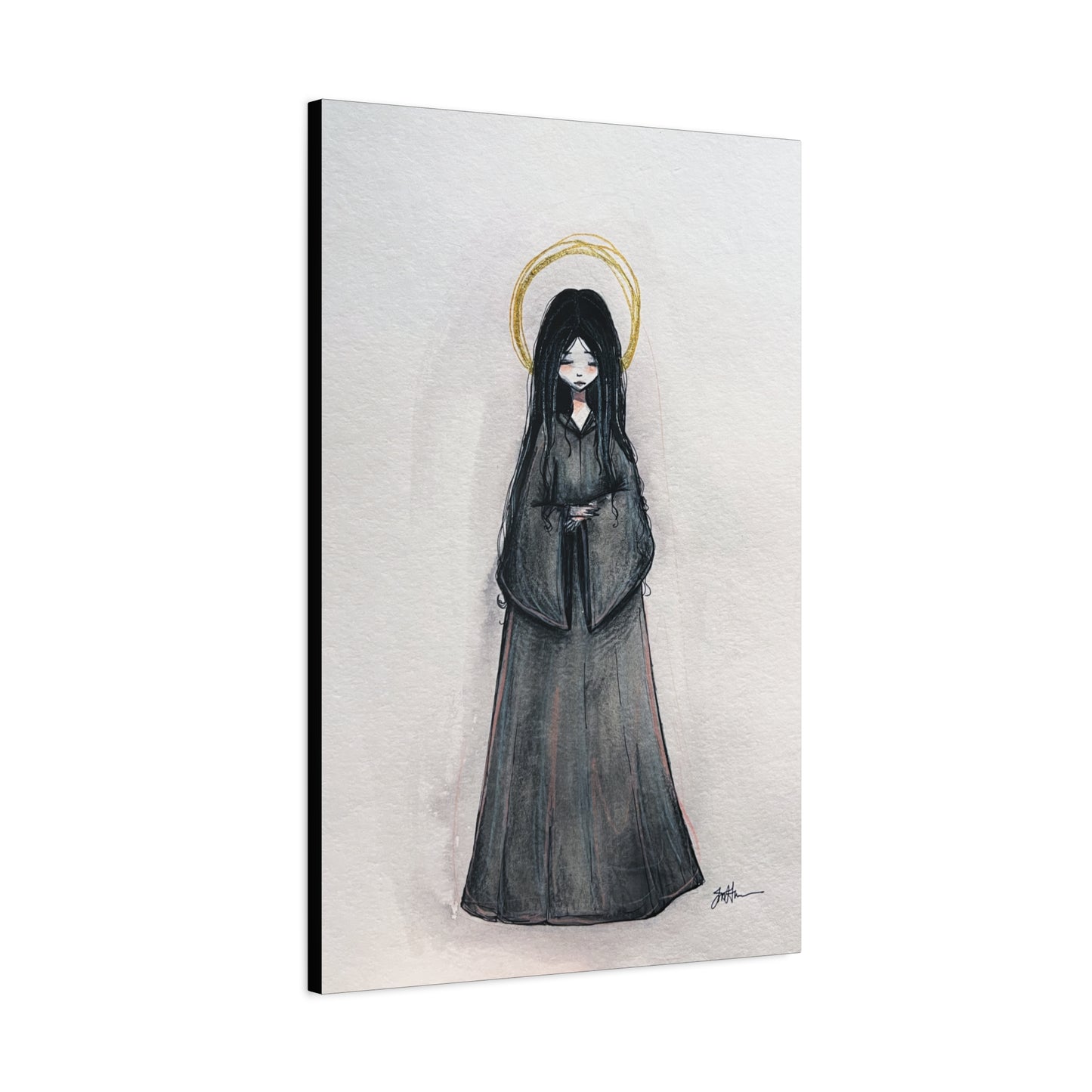Blessed Mary Magdalen Kiota Hand-Drawn Catholic Canvas Print | Martyrs of Japan Sacred Art | Sanctified Solocosmo Religious Artwork