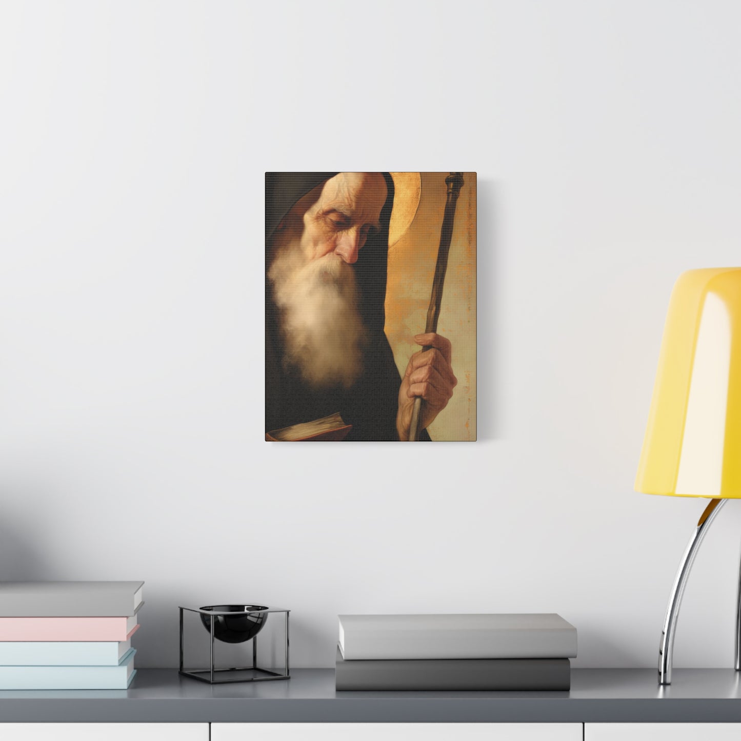 Saint Benedict - Museum Wrapped Canvas - Sanctified Souls Print - Religious Art for your Home