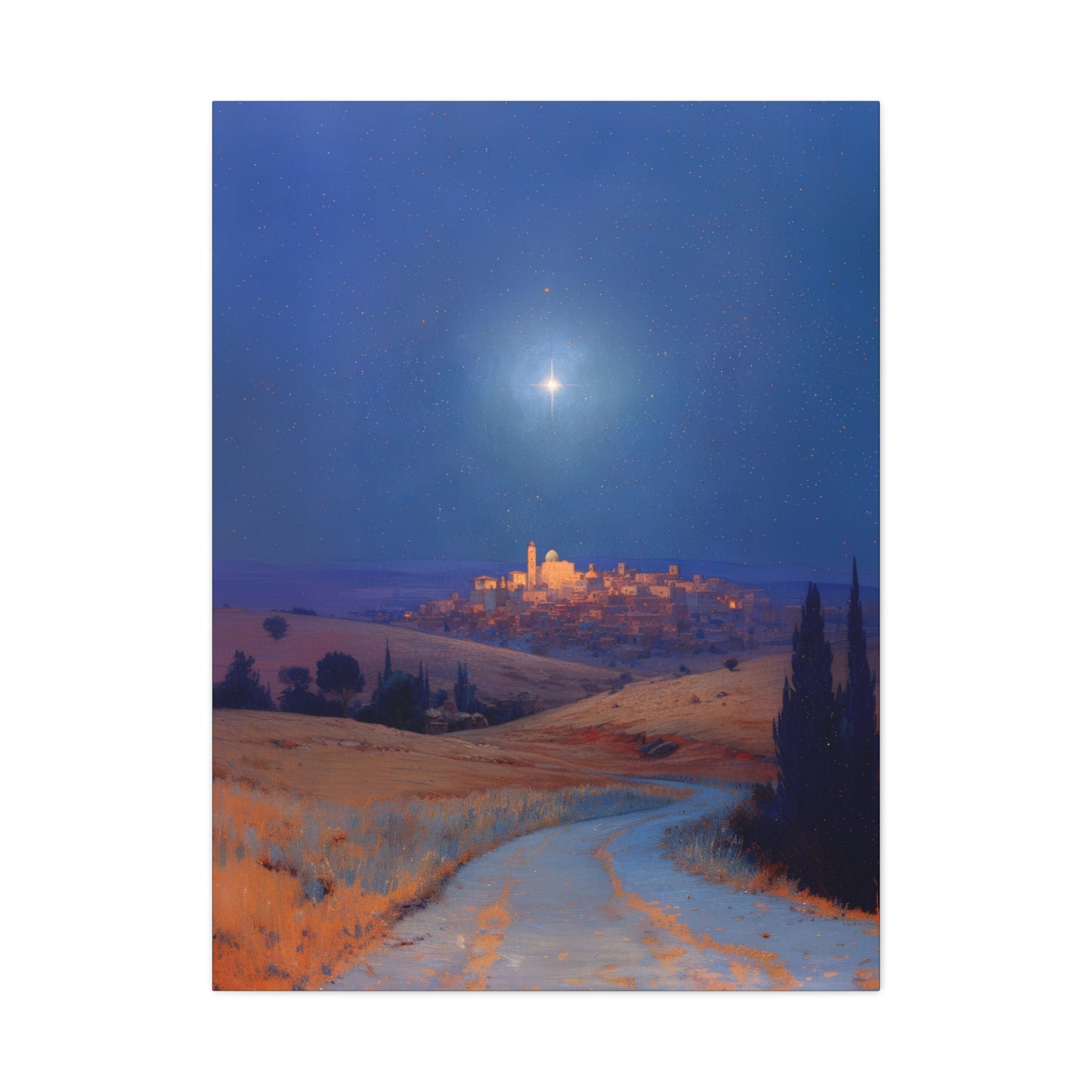 Bethlehem Wrapped in the Light of His Coming - Gallery Wrapped Canvas - Print - Religious Art for your Home - Catholic