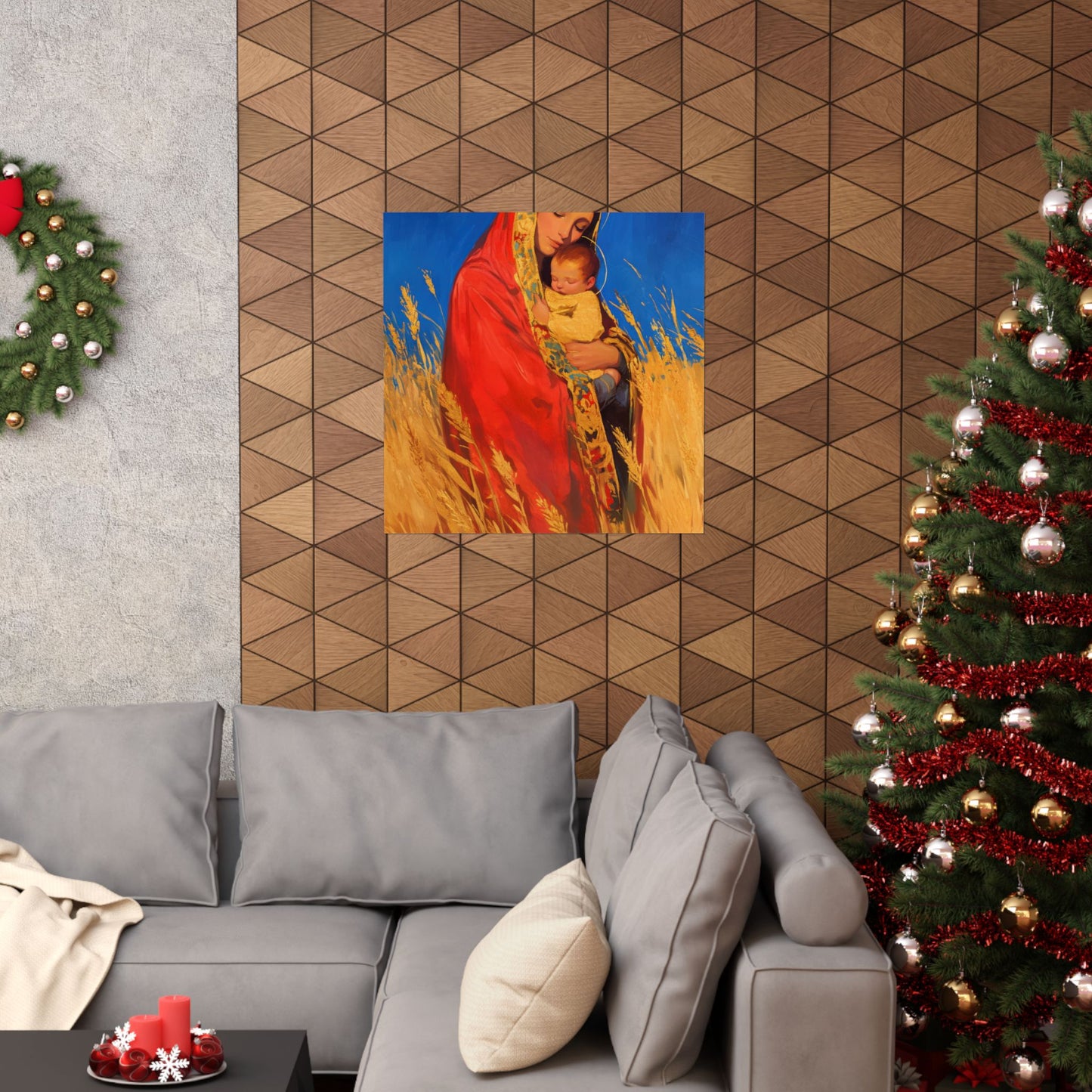 Our Lady of the Harvest - Sanctified Souls Print - Multiple Sizes - Premium Posters - Catholic Art - Christian Home