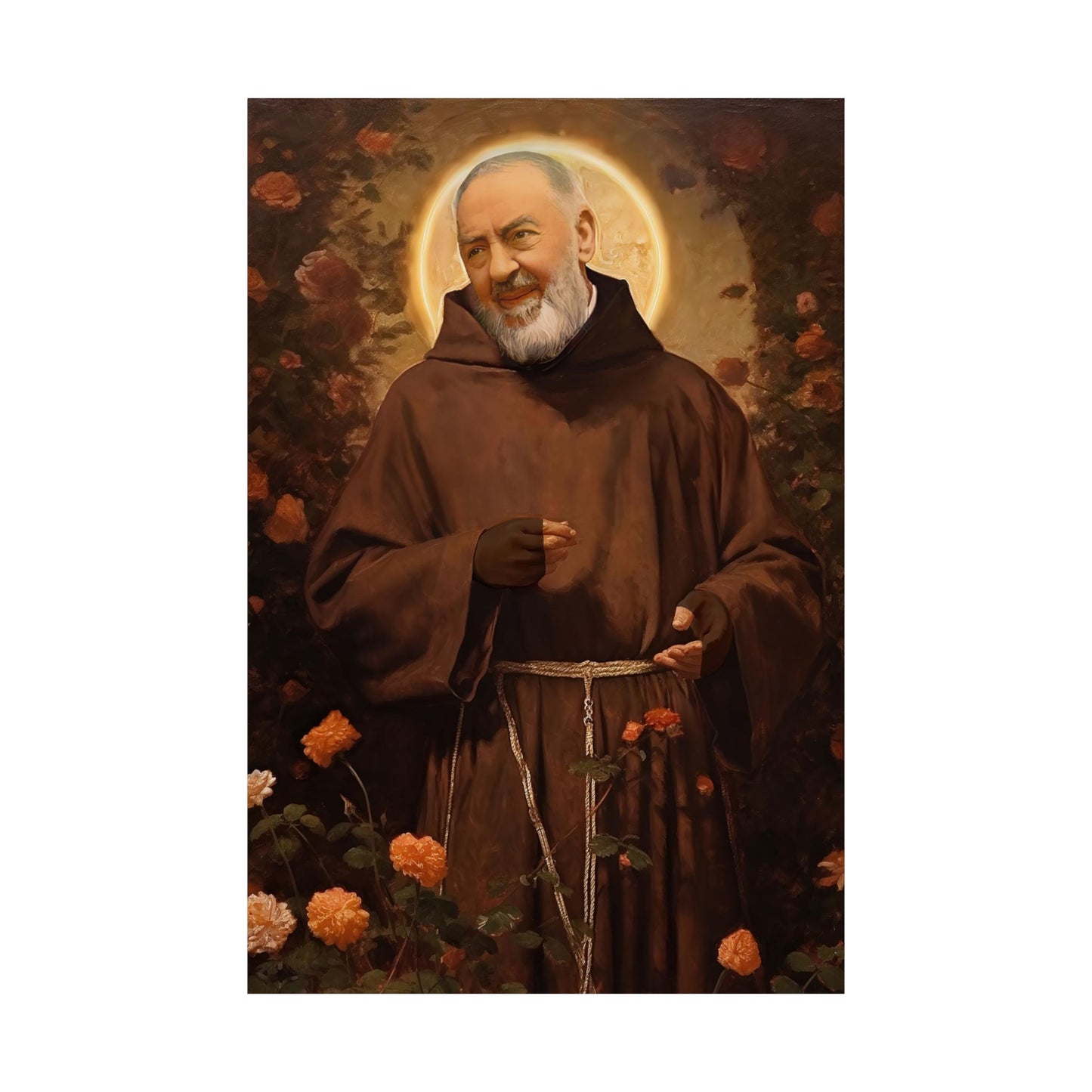 Saint Padre Pio Print - Sanctified Souls Print - Multiple Sizes - Premium Matte Vertical Posters