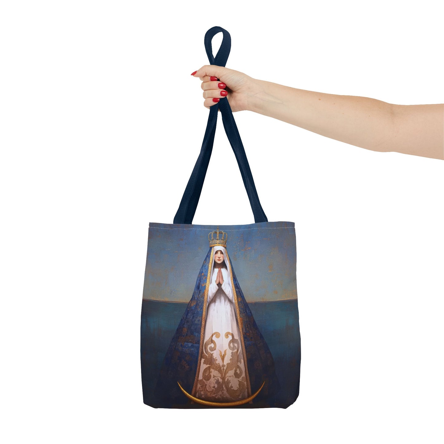 Virgen del Valle - Mother Mary  - Virgin of the Valley - Marian Art - Tote Bag - Large Medium Small Faith Art Bag - Tote Purse