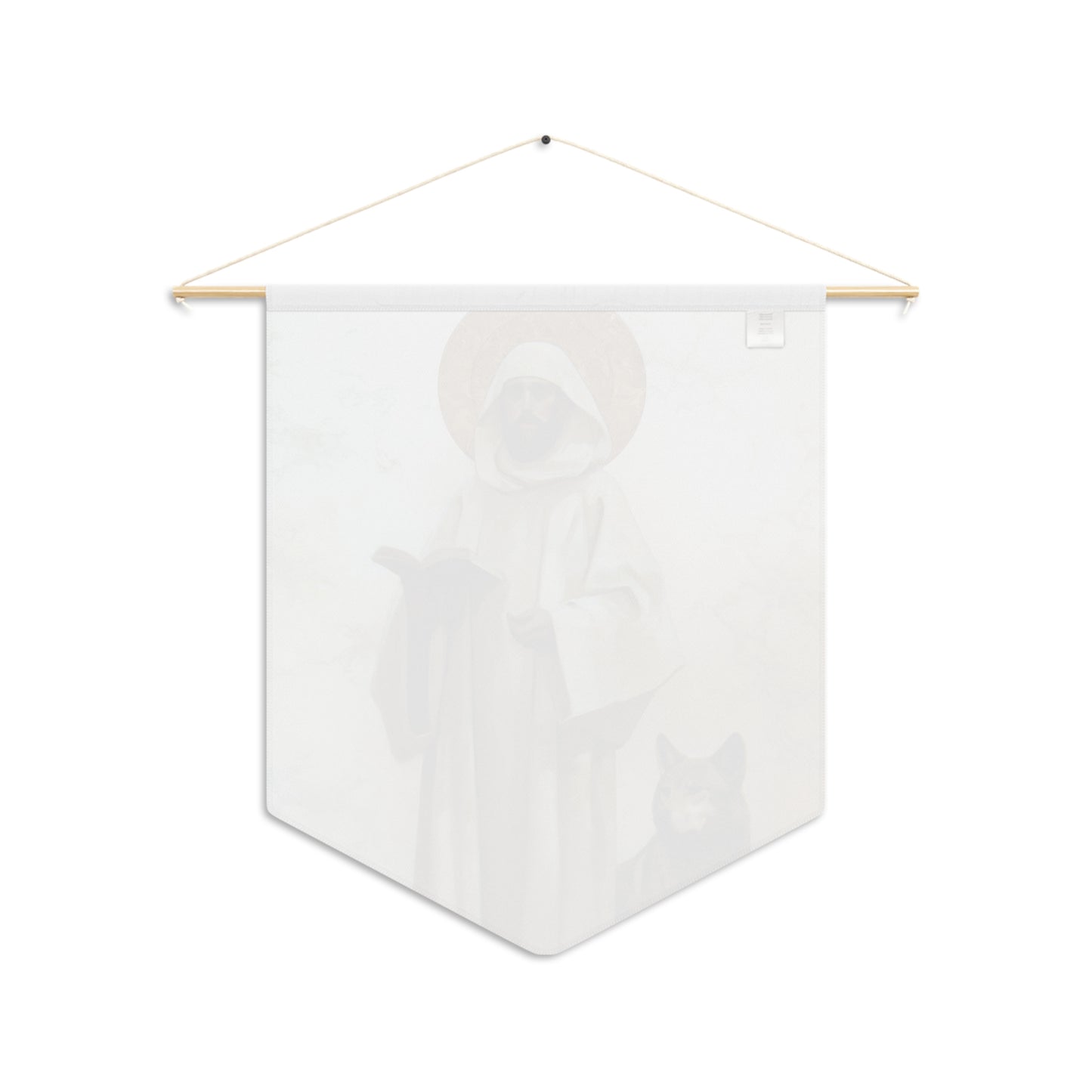 Saint William of Vercelli Pennant / Banner / Wall Hanging - Prayer room art - 18" x 21" - Catholic prayer Religious Christian Gift