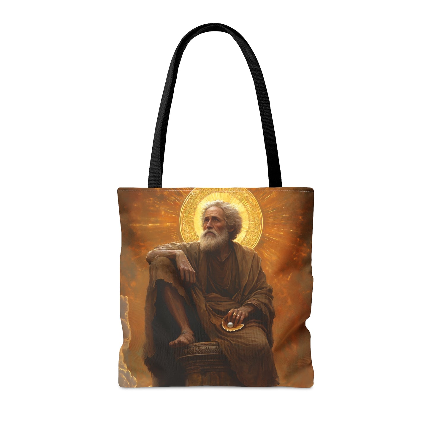 Saint Simeon Stylites Tote Bag - Large Medium Small Faith Art Bag - Catholic Faith Purse - Religious - Prayer Bag - Devotional Purse