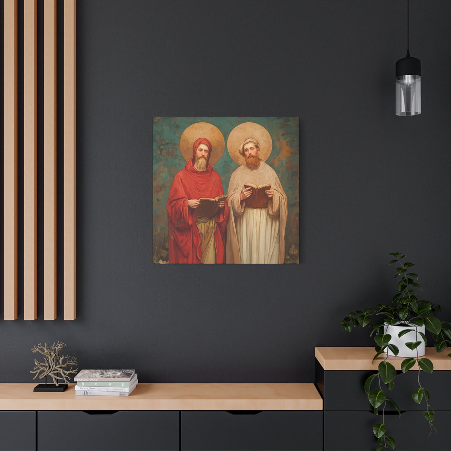 Saints Cosmas and Damian - Multiple Sizes - Catholic Home art - Museum Wrapped Canvas - Sanctified Souls Print - Catholic Martyr Art