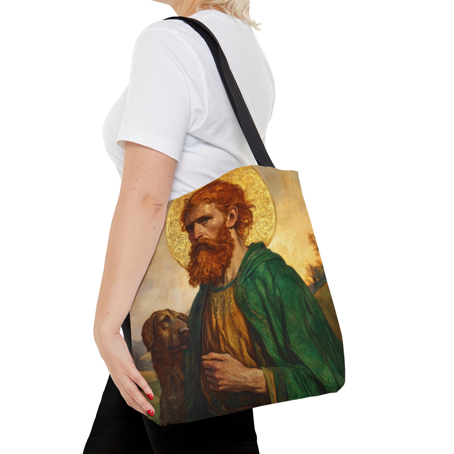 Saint Andrew the Scot Tote Bag - Large Medium Small Faith Art Bag - Catholic Faith Purse - Religious - Reusable - Prayer Bag