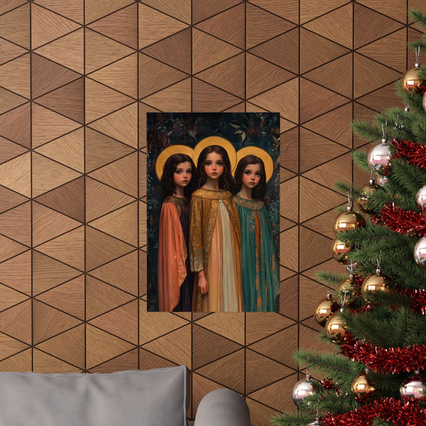 Saints Faith, Hope and Charity - Sanctified Souls Print - Multiple Sizes - Premium Matte Vertical Posters - Sister Saints