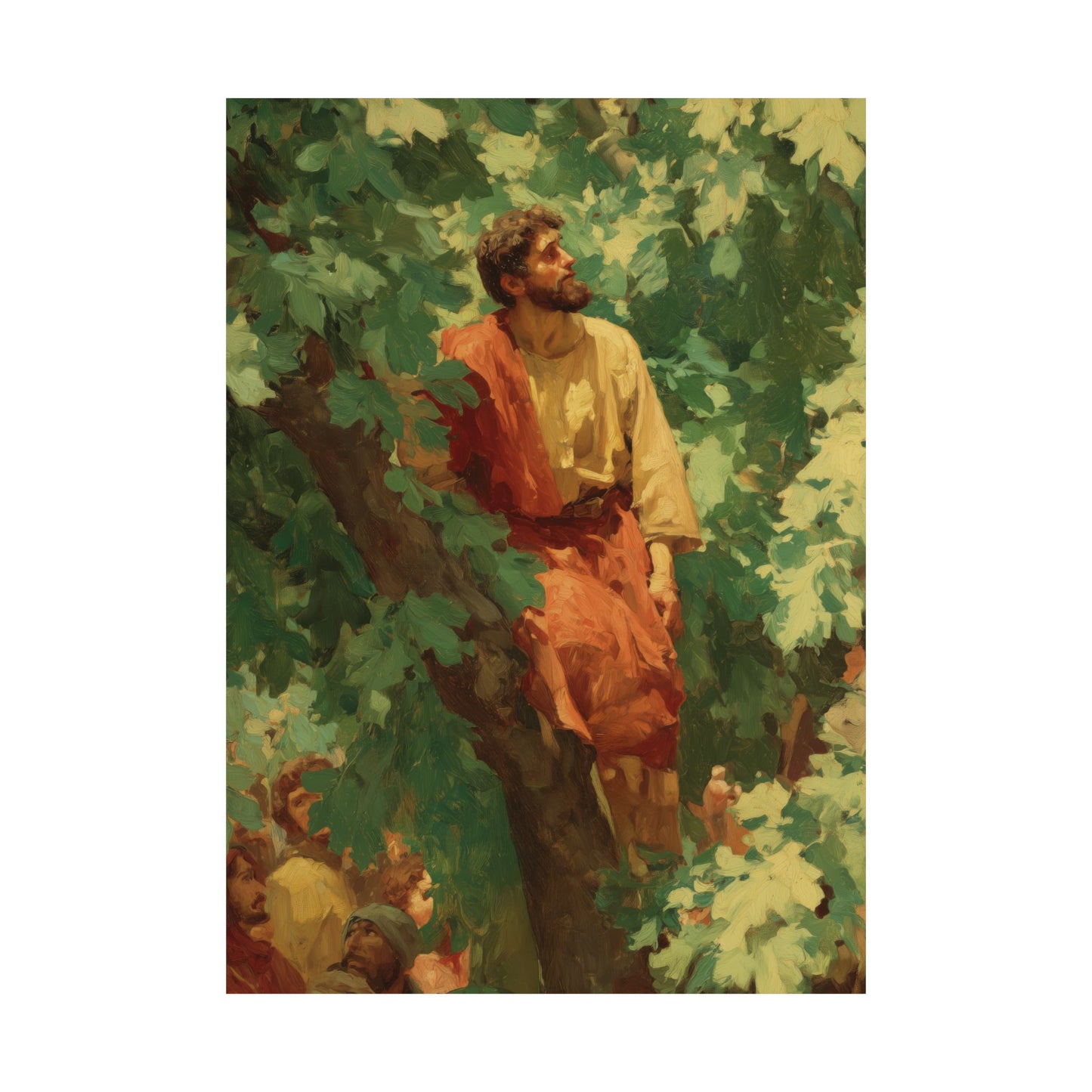 Zacchaeus - Sanctified Souls Print - Multiple Sizes - Premium Matte Vertical Posters