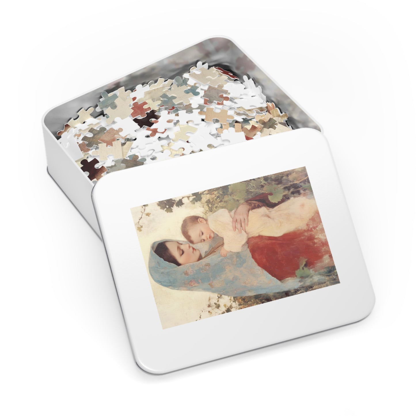 Our Lady of the Grapes / Out Lady of the Harvest - Puzzle & Keepsake Tin - Religious Jigsaw Puzzle (30, 110, 252, 500,1000-Piece)