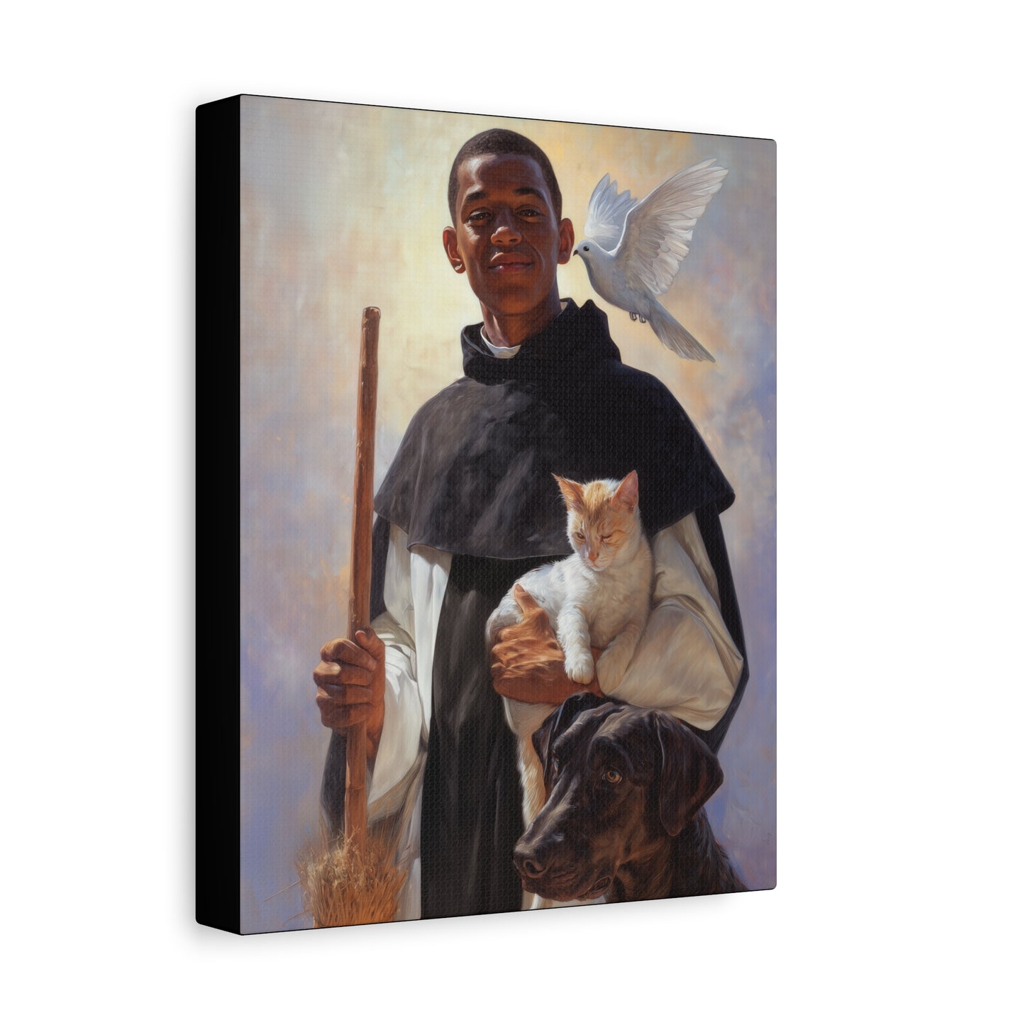 Saint Martin de Porres - Gallery Wrapped Canvas - Print - Religious Art for your Home - Catholic Art