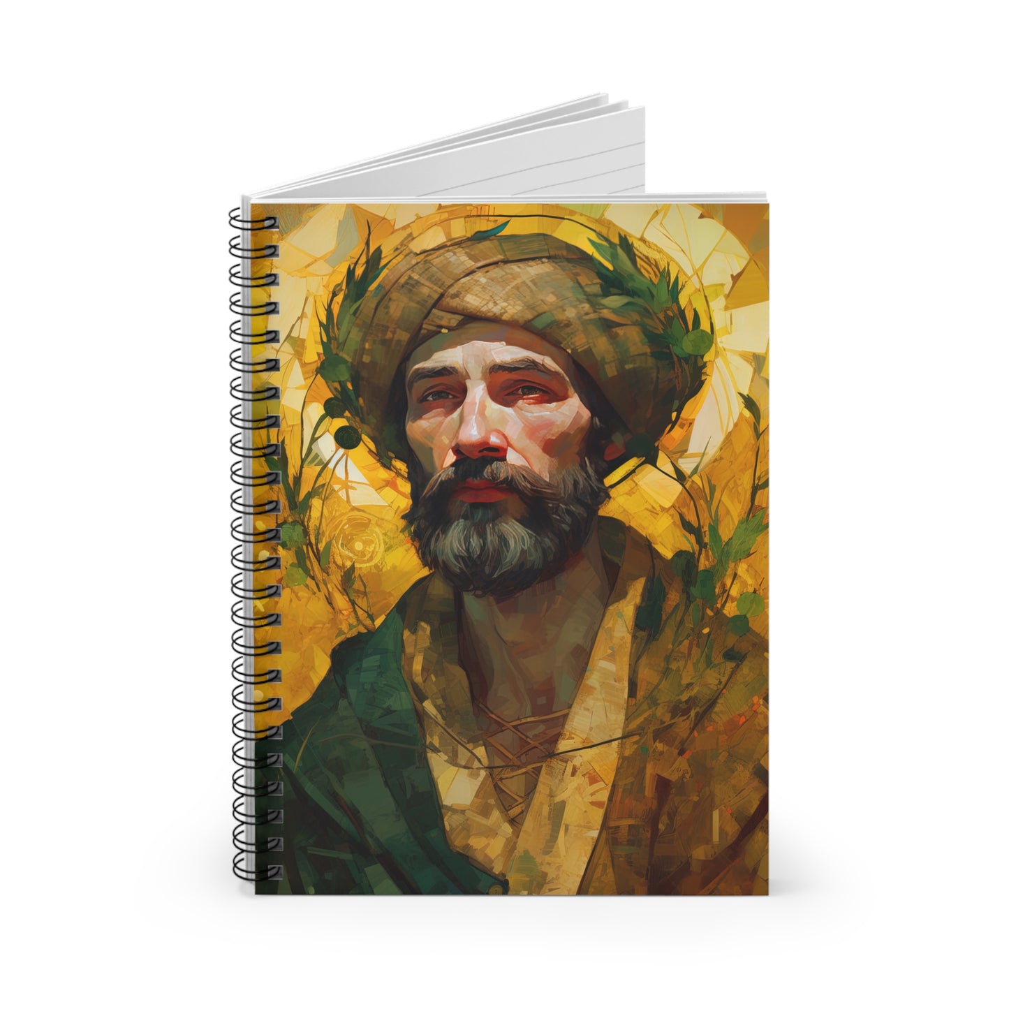 Saint Isidore the Farmer Journal - Sanctified Souls Art - Religious Based Notebook - Spiral Notebook - Ruled Line
