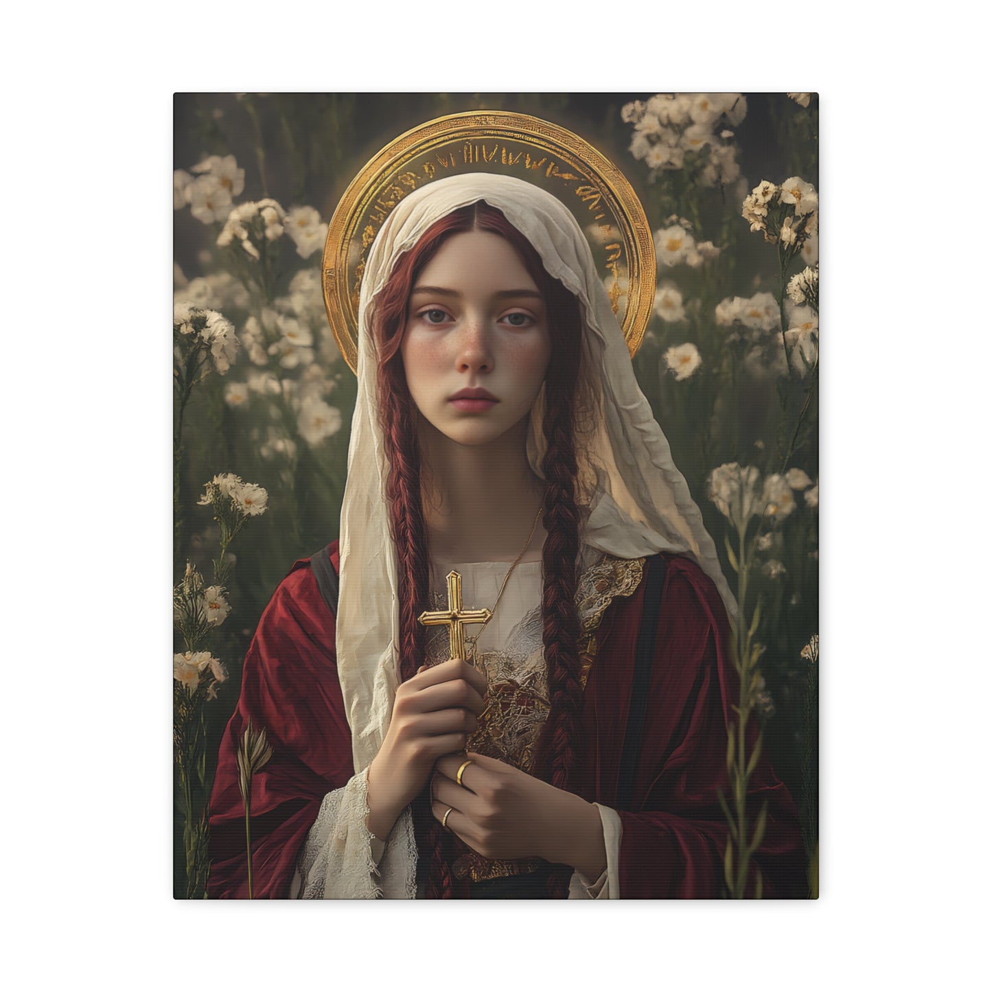 Saint Hilaria - Gallery Wrapped Canvas - Print - Religious Art for your Home - Catholic Art
