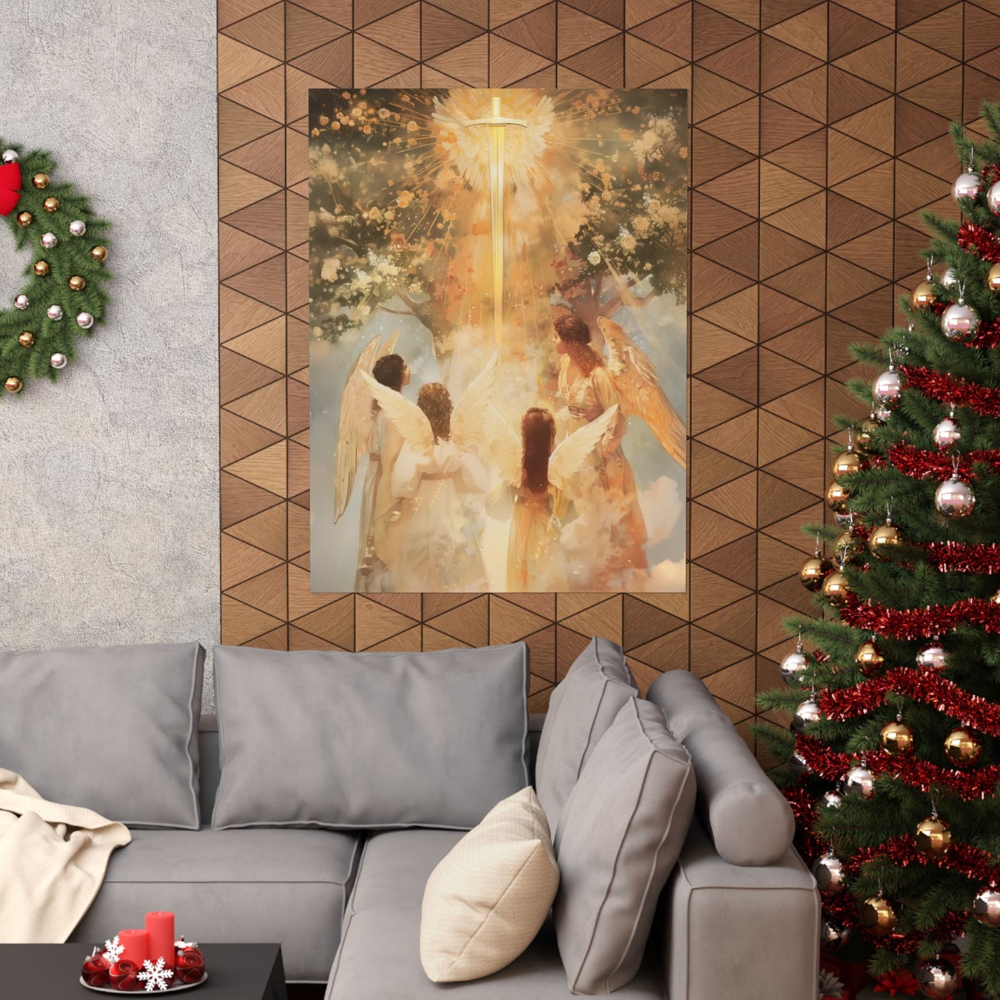 The Watchers of the First Dawn - Guardians of Eden - Sanctified Souls Print - Multiple Sizes - Premium Matte Vertical Posters