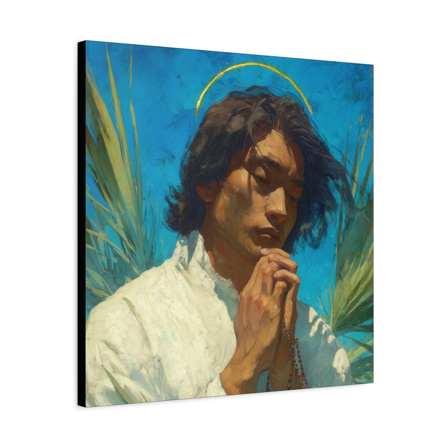 Saint Lorenzo Ruiz - Multiple Sizes - Catholic Home art - Museum Wrapped Canvas - Sanctified Souls Print - Catholic Martyr Art