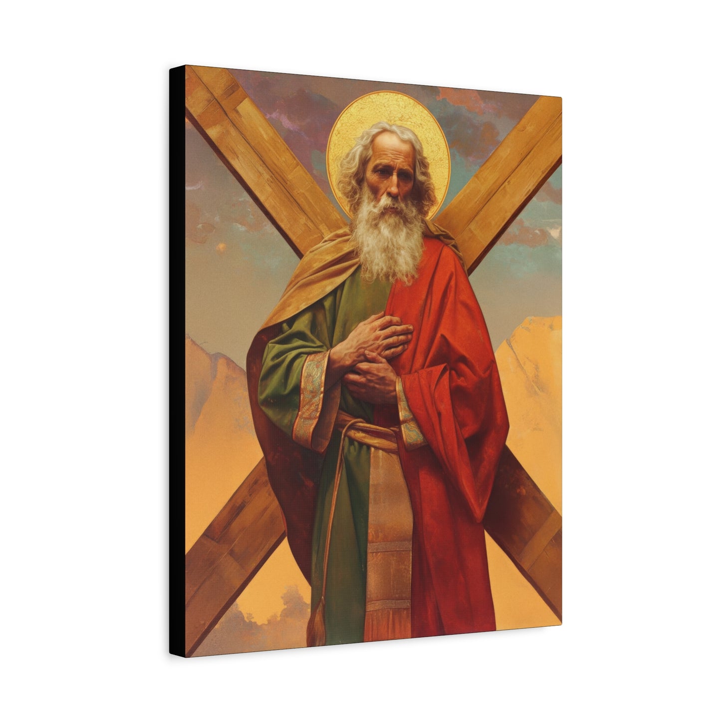 Saint Andrew the Apostle - Gallery Wrapped Canvas - Print - Religious Art for your Home - Catholic
