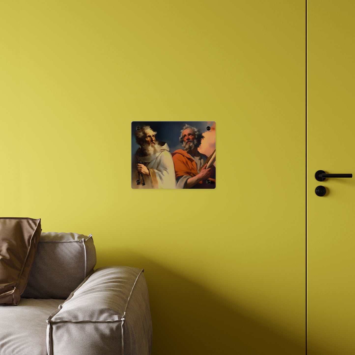 Saint Peter and Saint Paul Acrylic Wall Art Panel - Ready to Hang Acrylic Print - Apostle Art - Catholic Saint Art