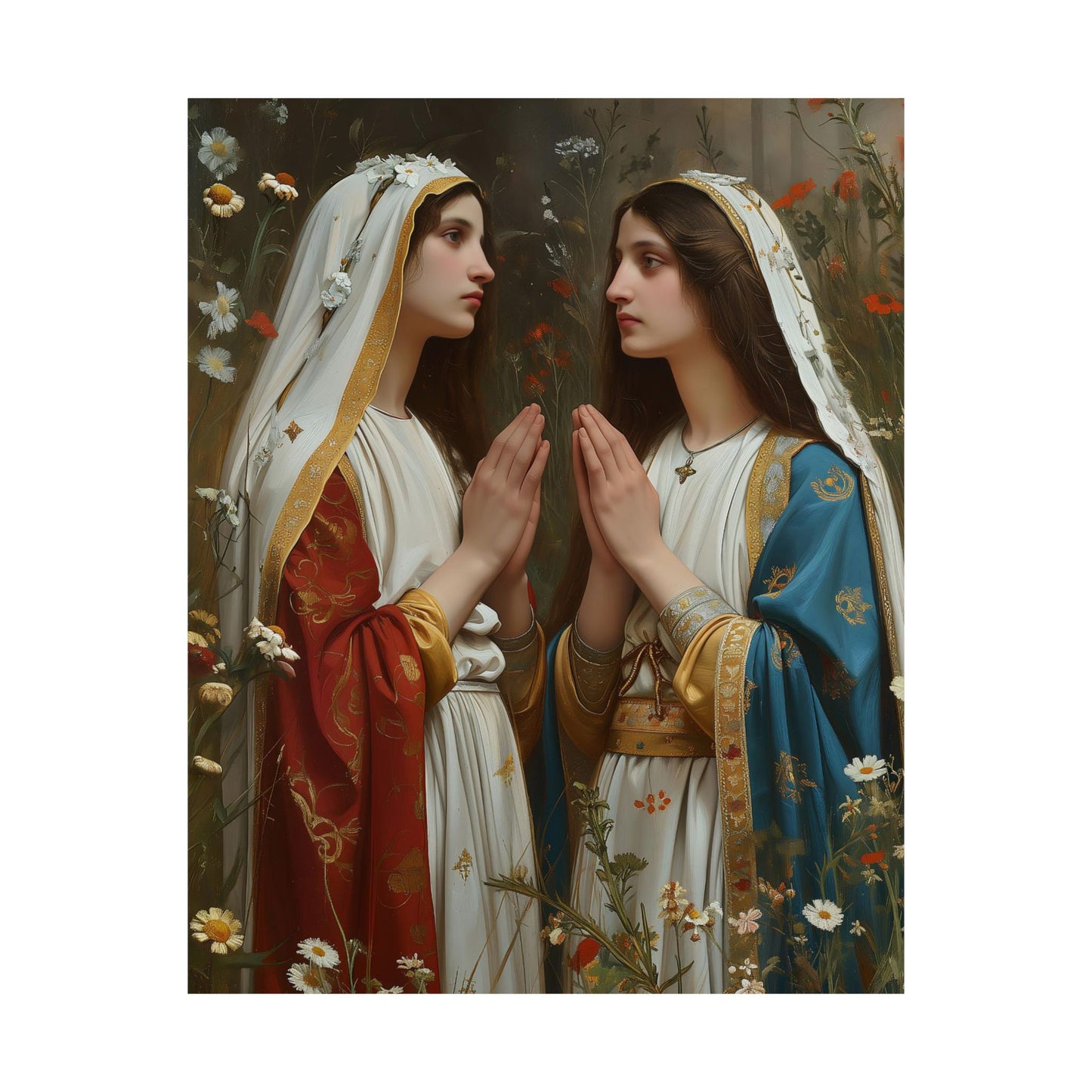 Saints Emiliana and Trasilla Print - Sanctified Souls Print - Multiple Sizes - Premium Matte Vertical Posters