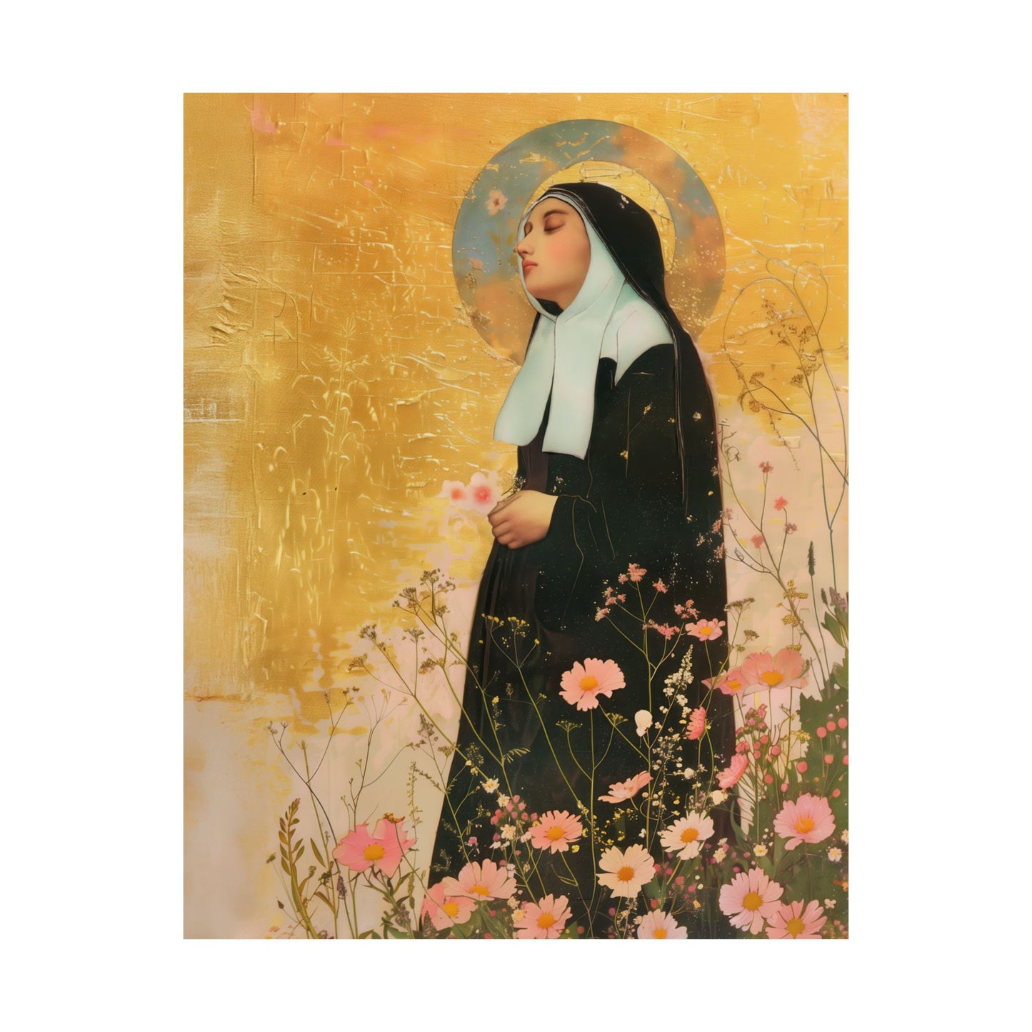 Saint Bernadette  - Sanctified Souls Print - Multiple Sizes - Premium Matte Vertical Posters - Catholic