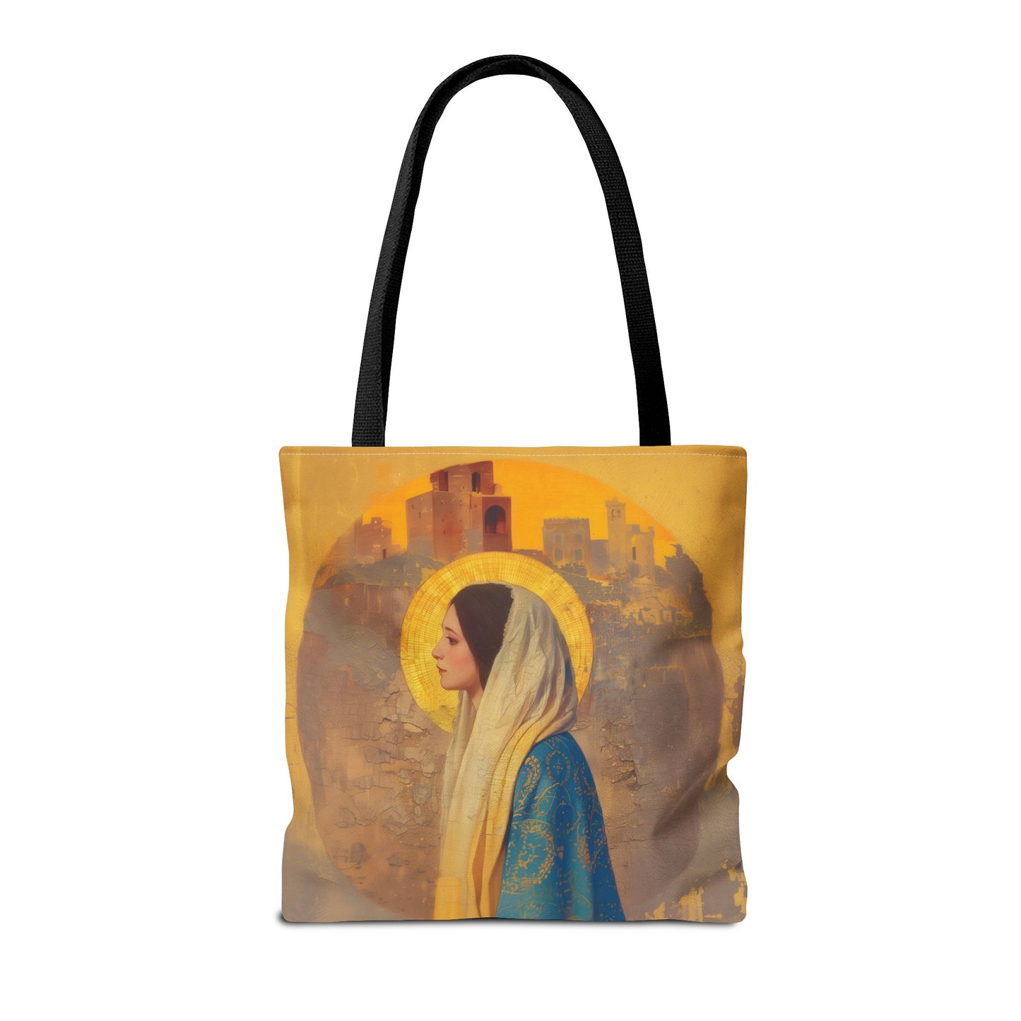 Mary of Nazareth - Mother Mary - Marian Title - Virgin Mary Tote Bag - Large Medium Small Faith Art Bag - Tote Purse - Double Sided