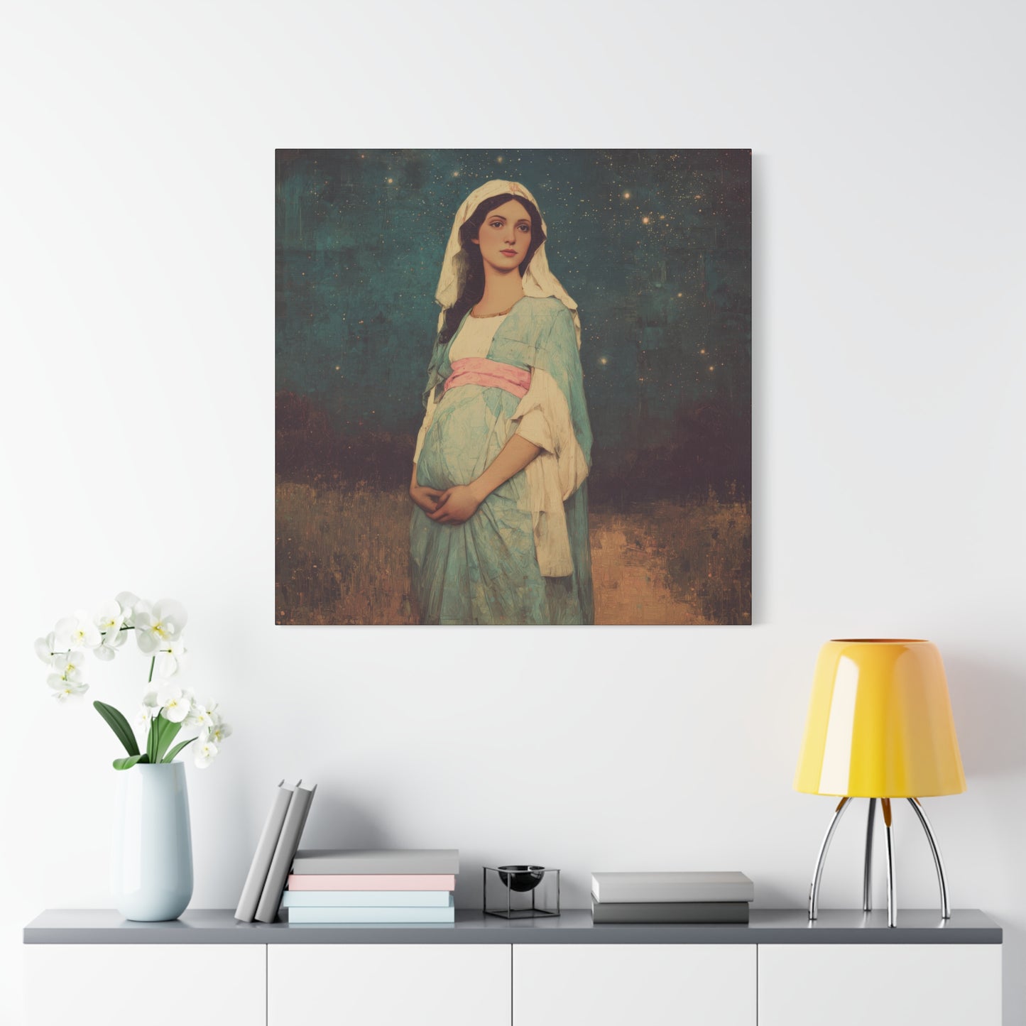 Our Lady of 'O' - Our Lady of Expectation - Mother Mary - Marian Art - Gallery Wrapped Canvas - Print - Catholic Art Print
