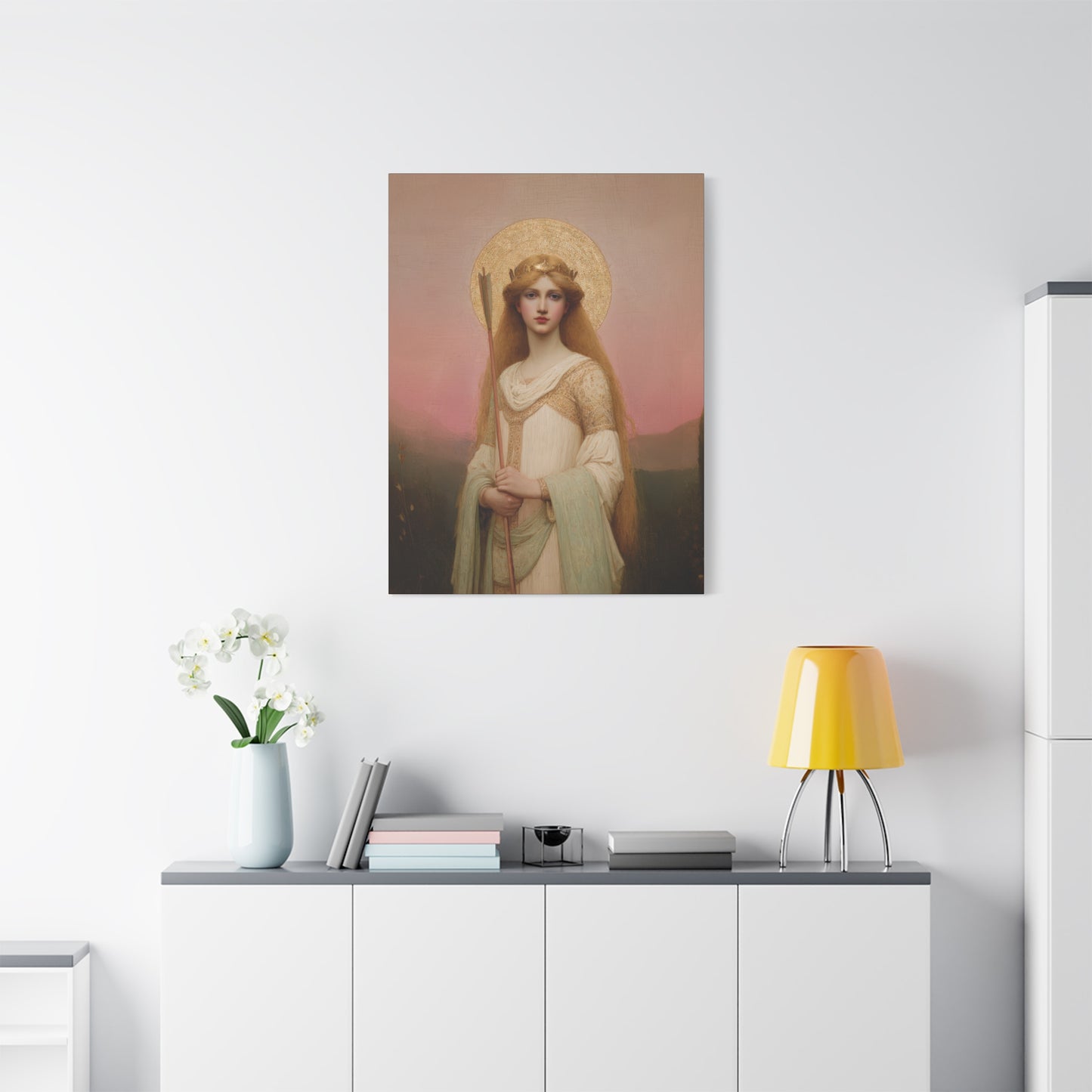 Saint Ursula -  Museum Wrapped Canvas - Sanctified Souls Print - Religious Art for your Home - Catholic Patron Saint Art